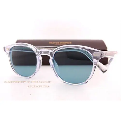 Sunglasses Desmon Sun OV 5454S 1101P1 Crystal/teal Polarized by Oliver Peoples