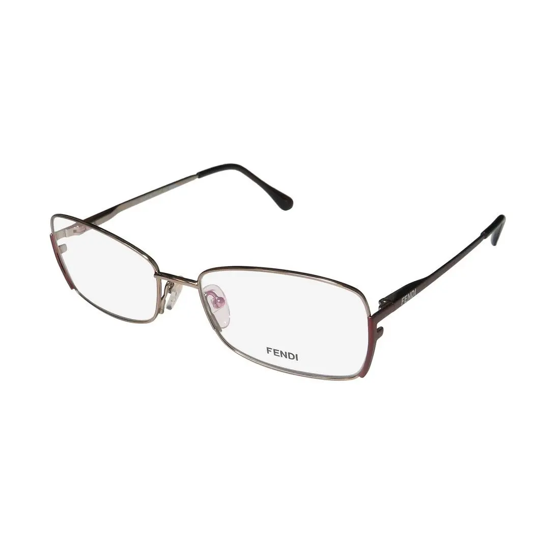 959 Eyewear Full-rim Metal Womens 54-16-135 Rectangular Brown 770 by Fendi