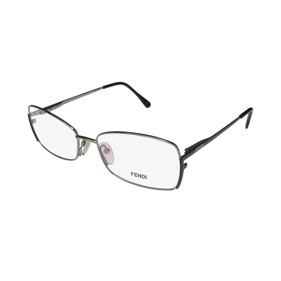 Fendi 959 Eyeglass Frame Full-rim Womens 730 Metal Gray Italy Rectangular