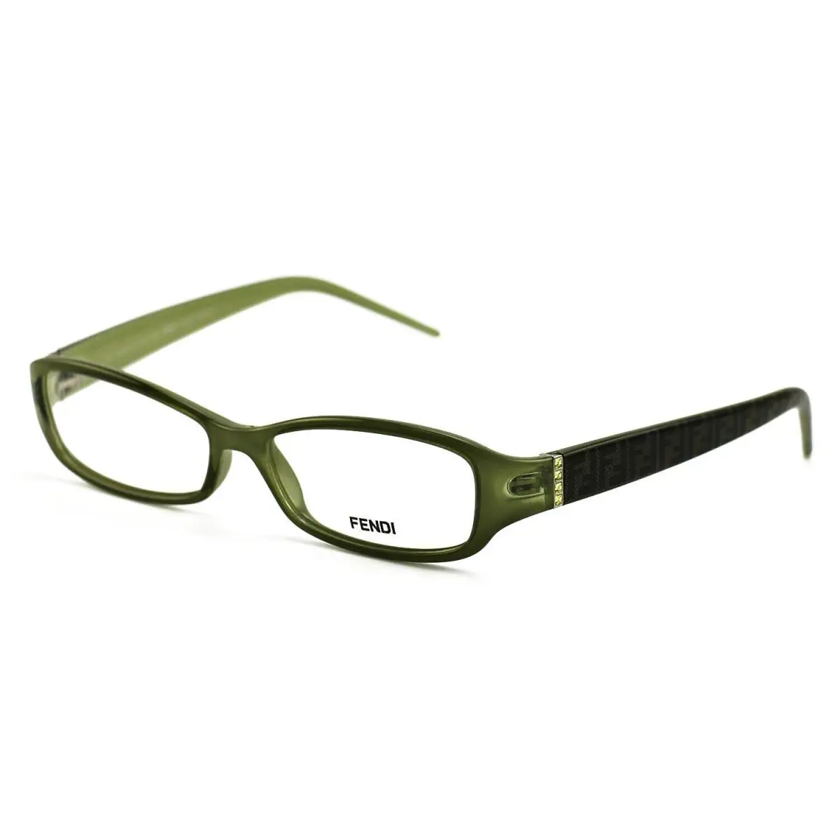 Women`s FF838R 316 Green Rectangular Eyeglasses Frames 52 x 14 x 130 by Fendi