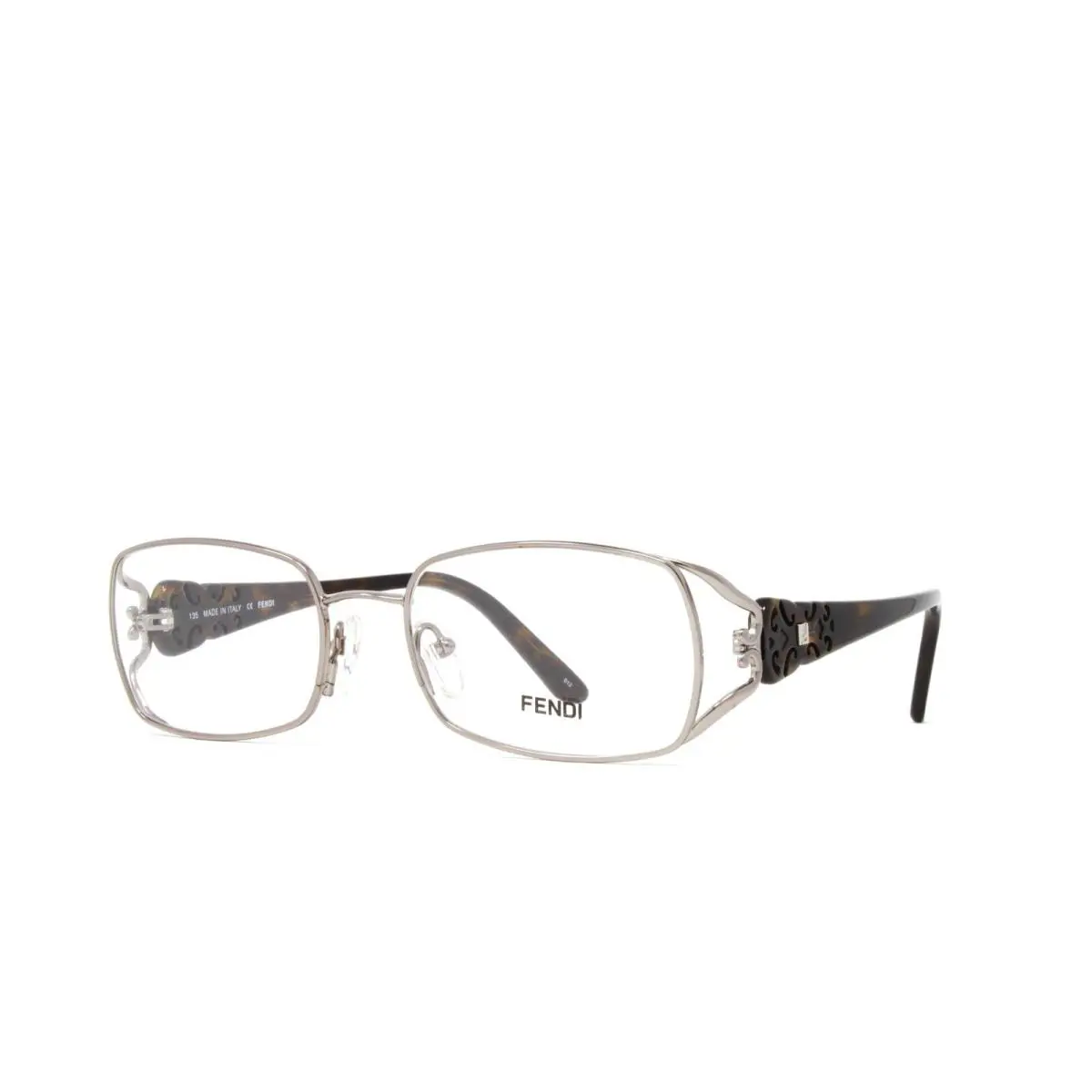 Fendi Eyeglasses Women`s F872 036 Light Gunmetal 52mm Clear Demo Lens