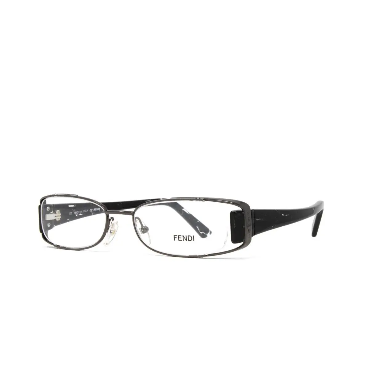Fendi Women`s Eyeglasses F764-007 Gunmetal Black Marble 53mm