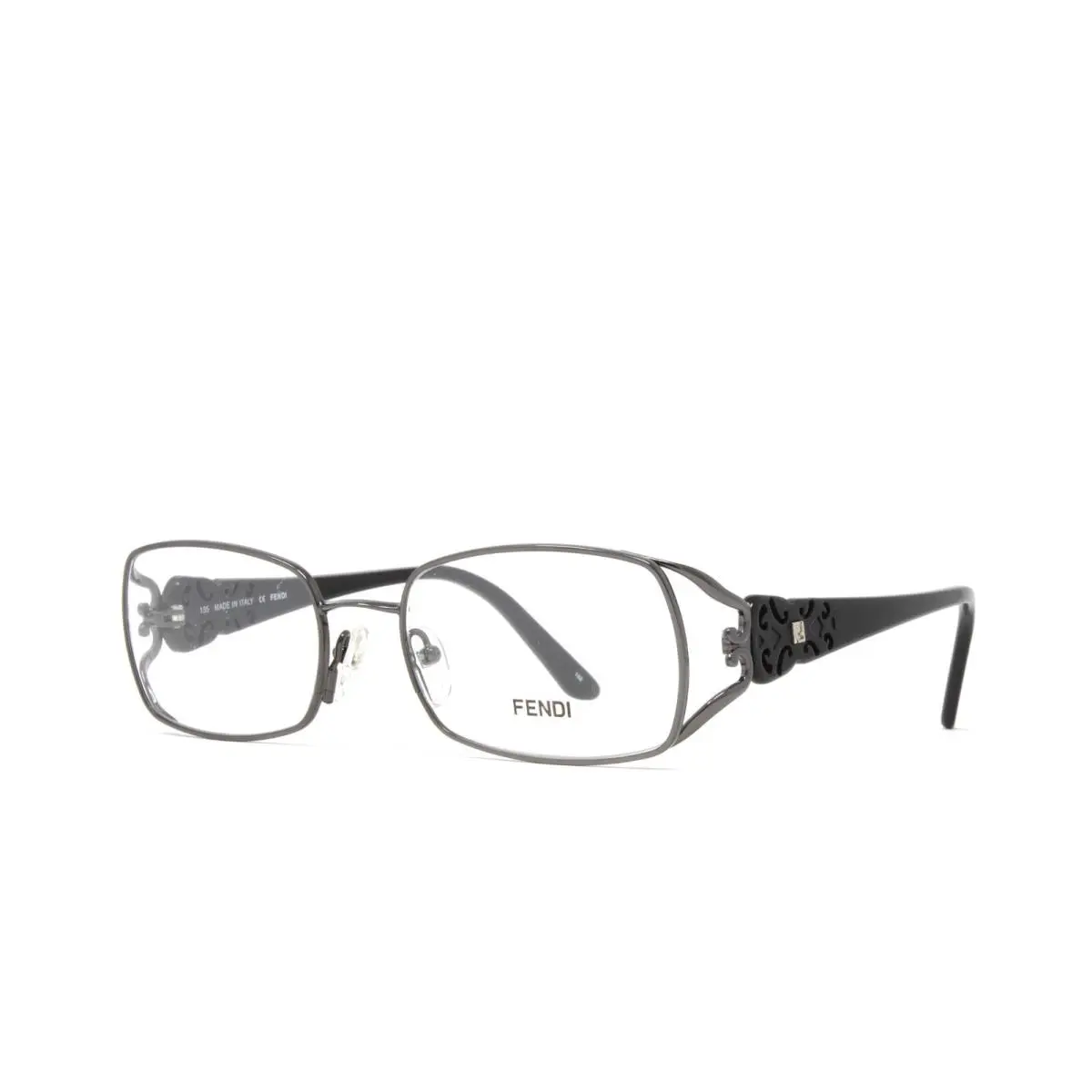 Fendi Eyeglasses Women`s F872 035 Dark Gunmetal 52mm Clear Demo Lens