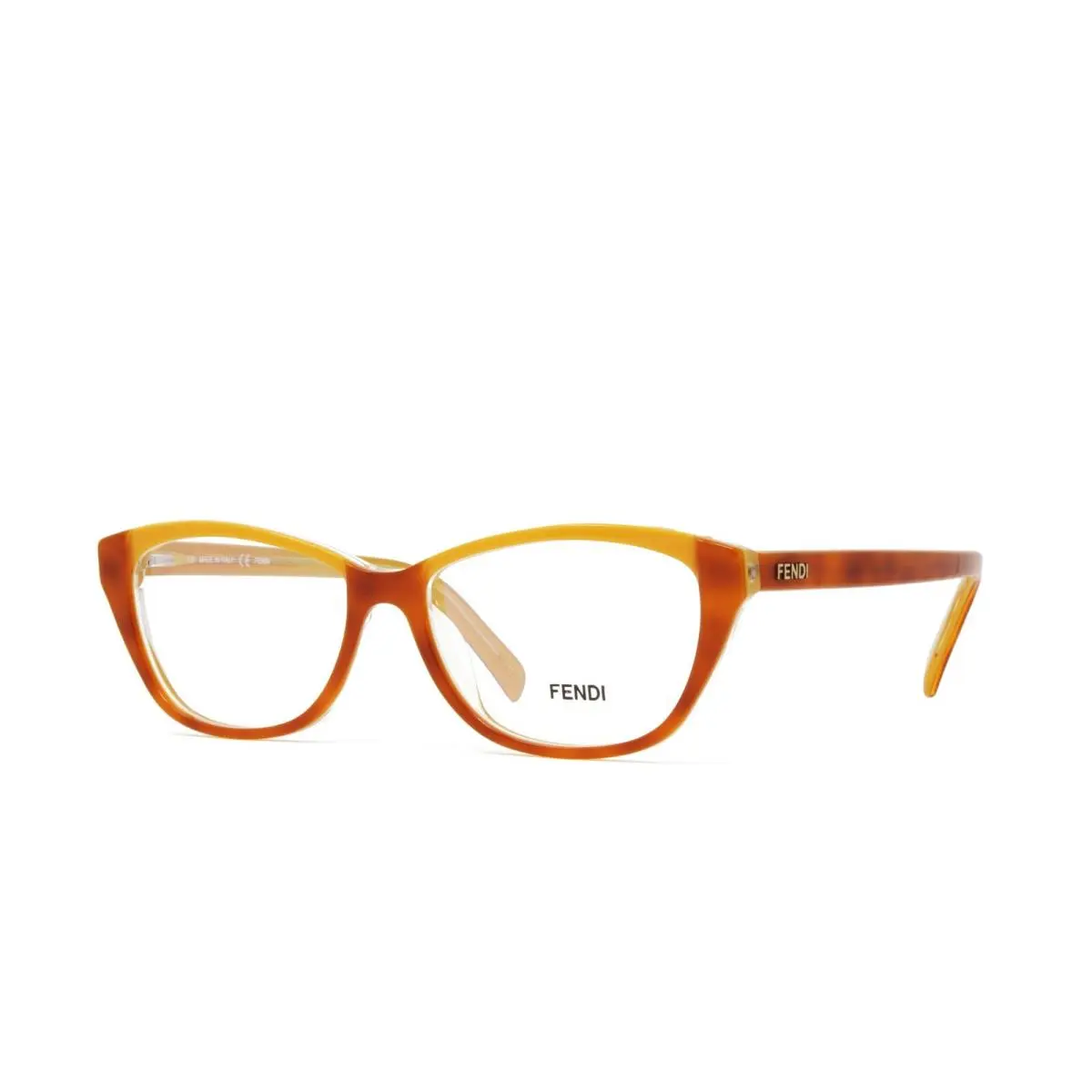 Fendi Women`s Eyeglasses F1002-249 Light Havana Yellow 52mm Demo Lens