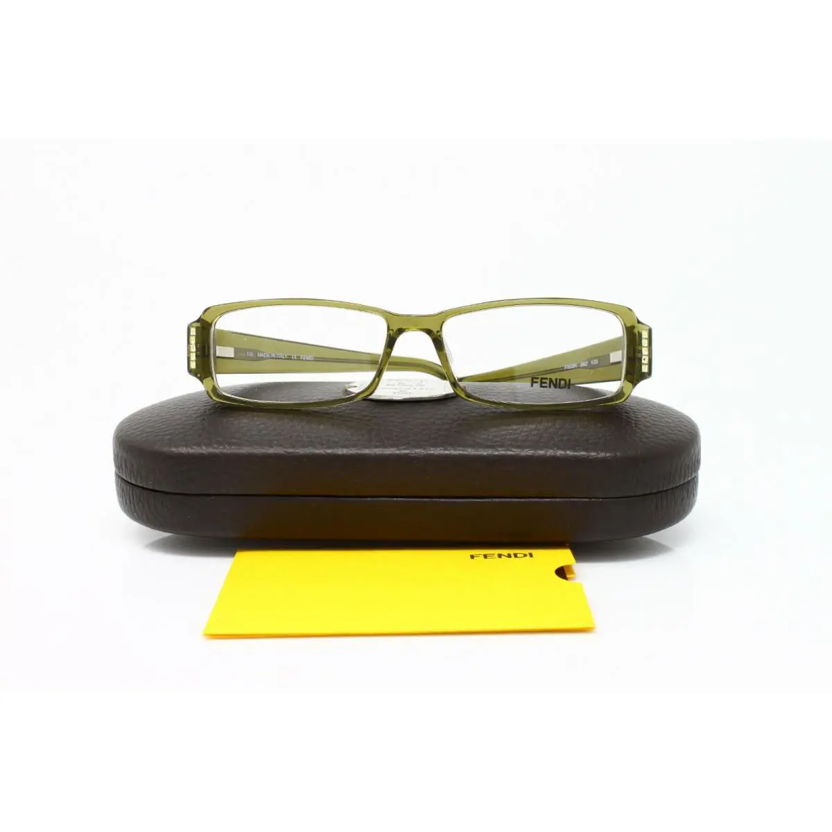 Fendi F850R 662 Women`s Rectangular Eyeglasses Crystal Green 51mm