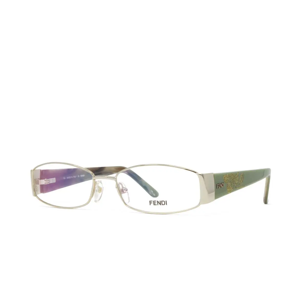 Fendi Eyeglasses Women`s F925 714 Light Gold 53mm Clear Demo Lens