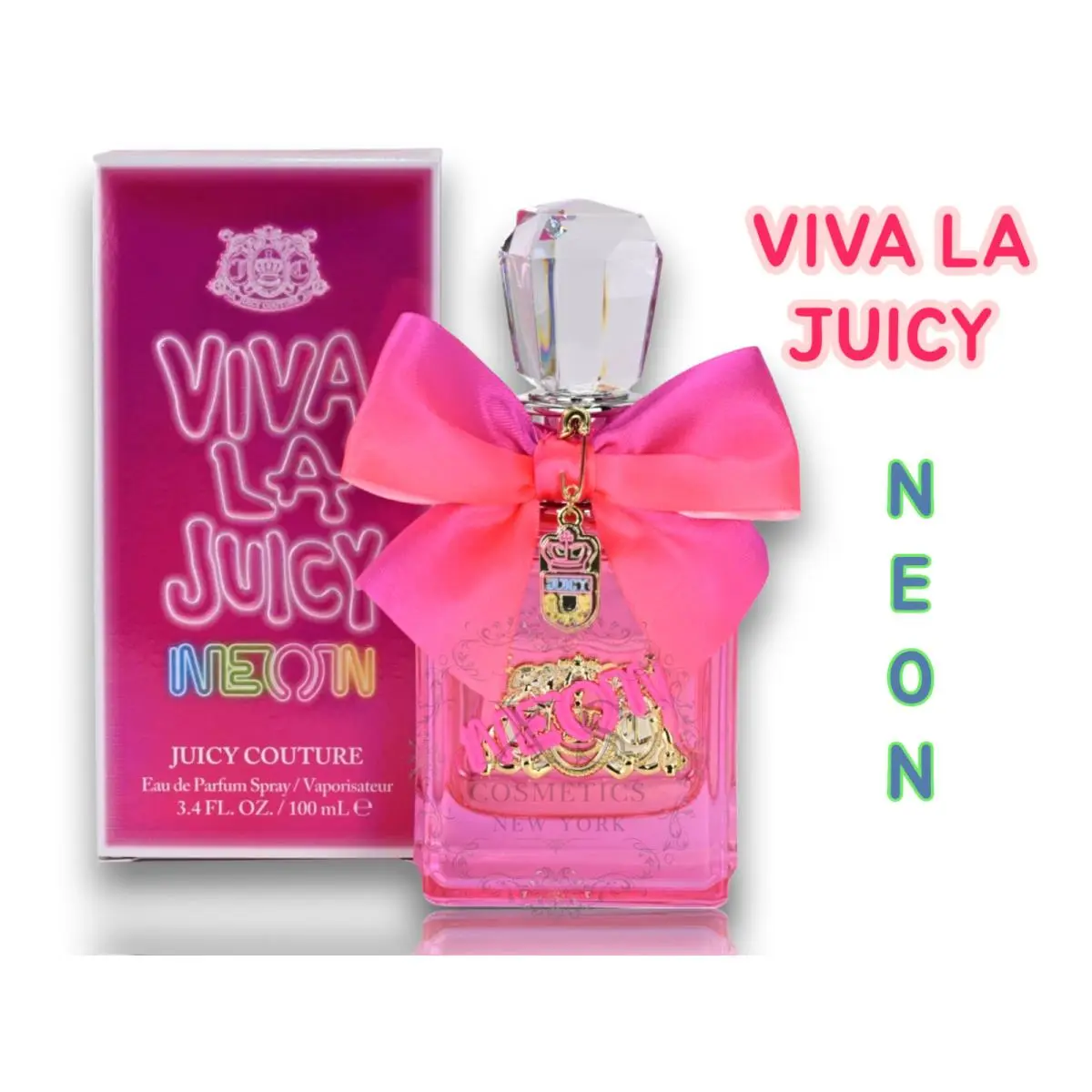 Juicy Couture Viva LA Juicy Neon Edp Spray Women 3.3/3.4 Oz / 100 ml