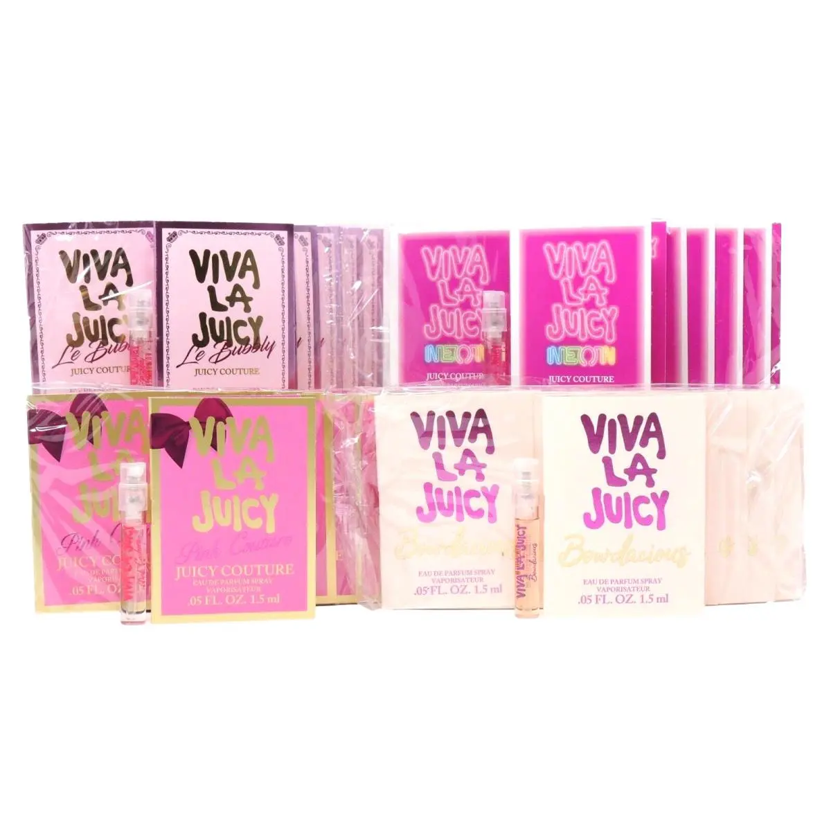 Juicy Couture Neon Pink Bowdacious LE Bubbly 1.5ml .05oz Perfume Samples 10 Each