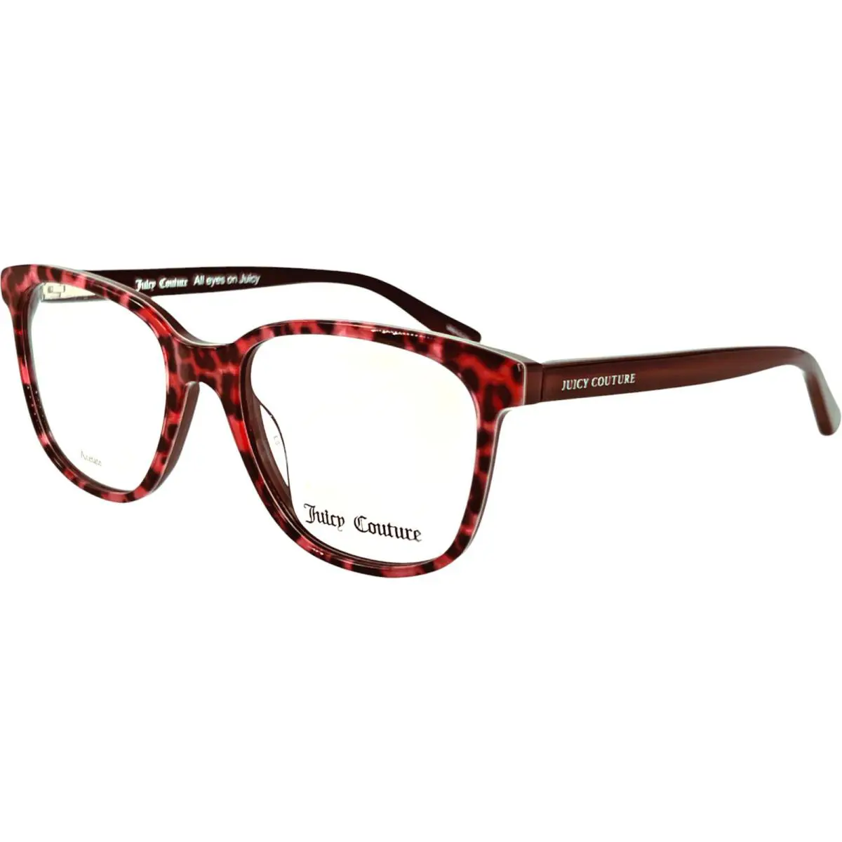 Juicy Couture JU304 Womens Plastic Eyeglass Frame 0VUK Pink Python 49-17