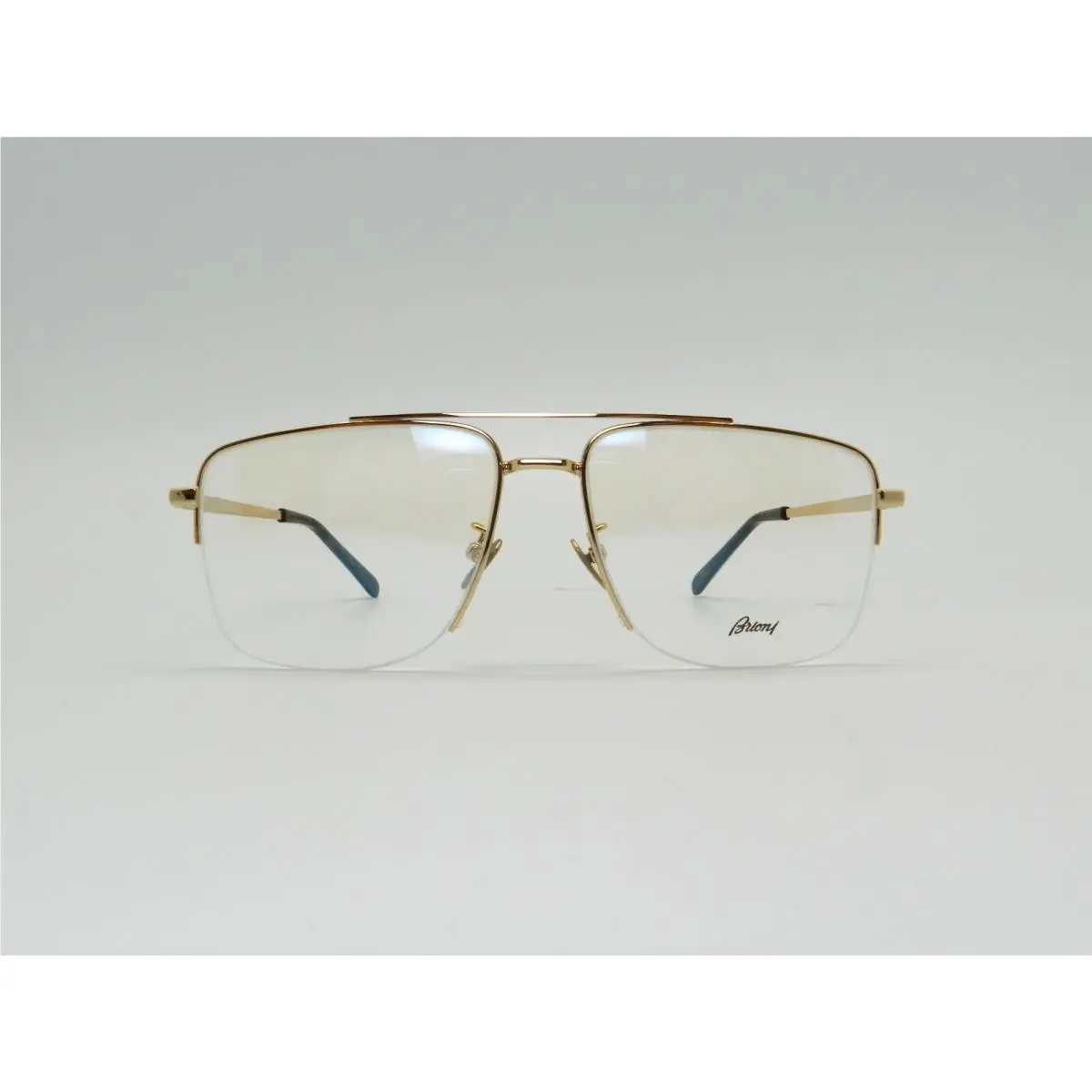 Eyewear Rectangular Titanium Eyeglass Frame BR0053O 56-16 by Brioni