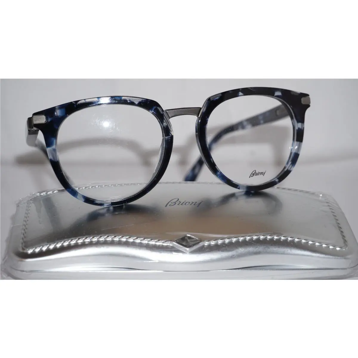 Eyeglasses Dark Grey Havana BR0003OA 003 52 20 145 by Brioni