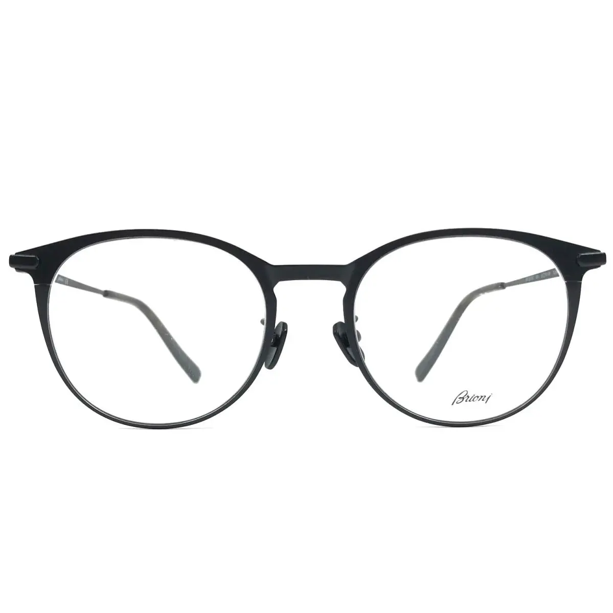 Eyeglasses Frames BR0012O 001 Black Round Full Rim Titanium 51-19-145 by Brioni