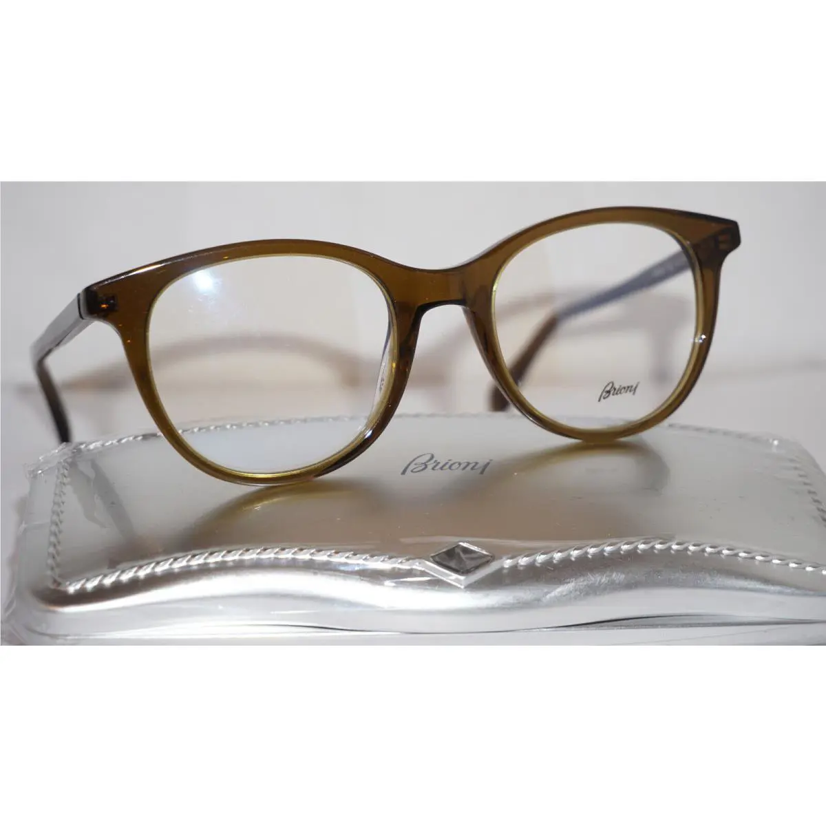 Eyeglasses Brown Brown BR0032O 003 49 20 145 by Brioni