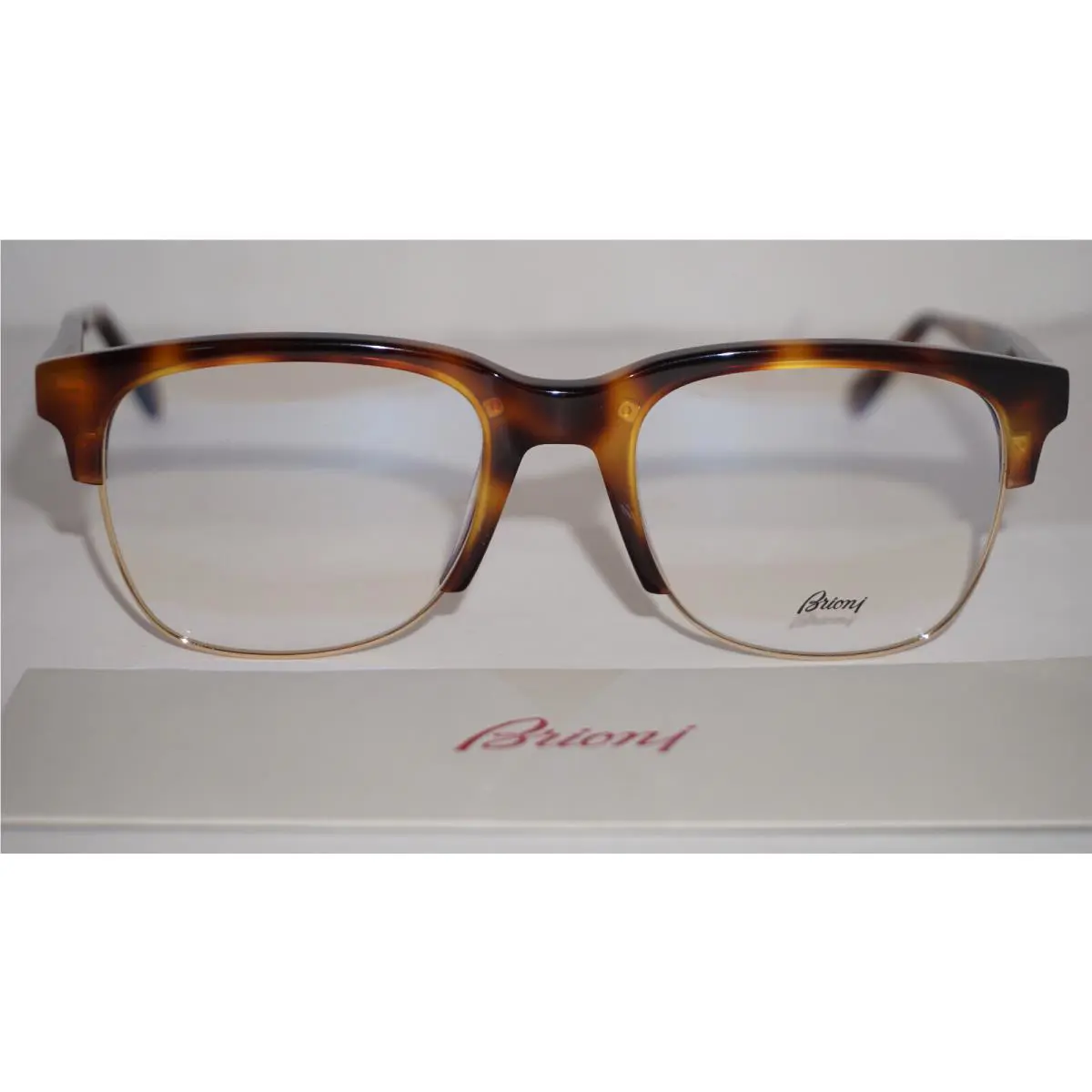 Eyeglasses Havana Gold BR0051O 002 52 20 145 by Brioni