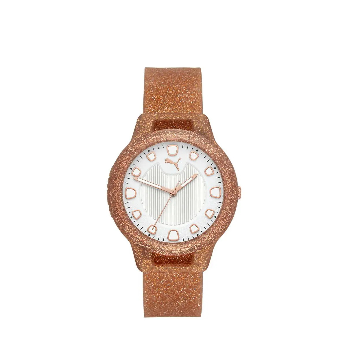 Puma Women`s Reset P1002 Rose-gold Silicone Quartz Fashion Watch