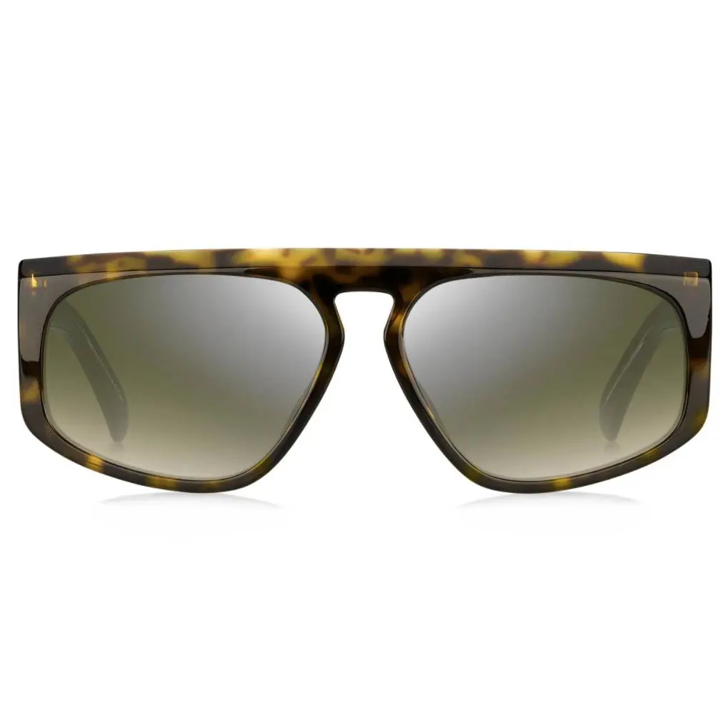 Givenchy Mirrored 55mm Rectangle Tortoise Sunglasses R1525