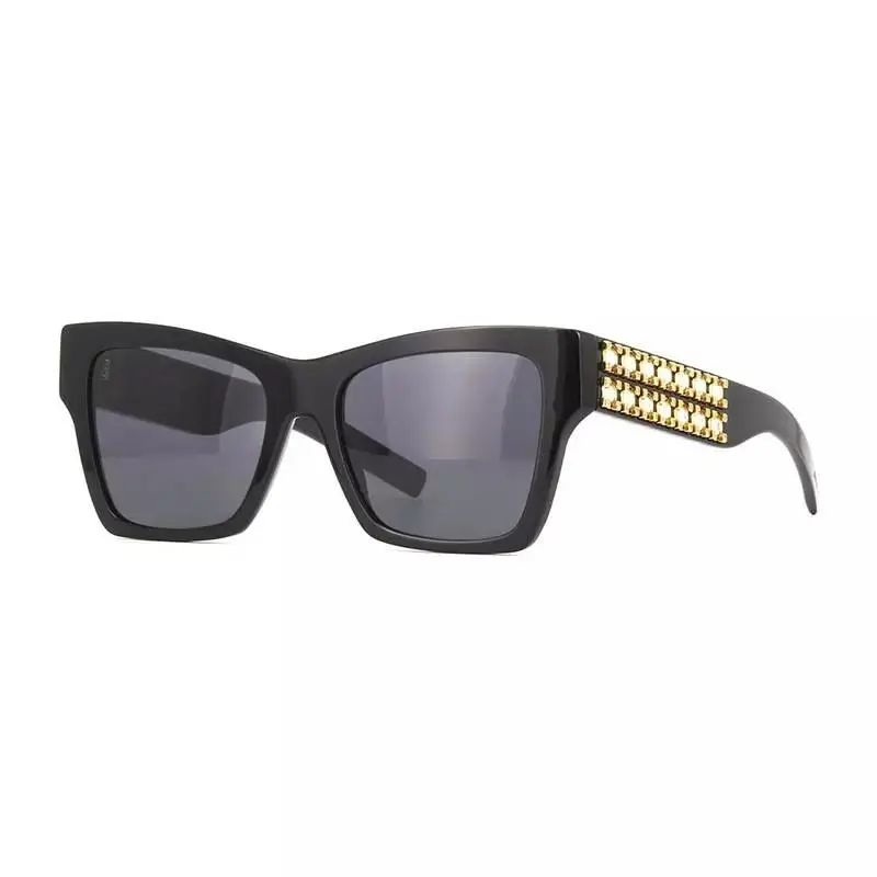 Givenchy GV40076I 01A Shiny Black Studs/grey Sunglasses 54-18-145