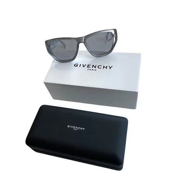 Givenchy Womens GV 7202 Logo Sunglasses Gray Logo Designer UV Protection