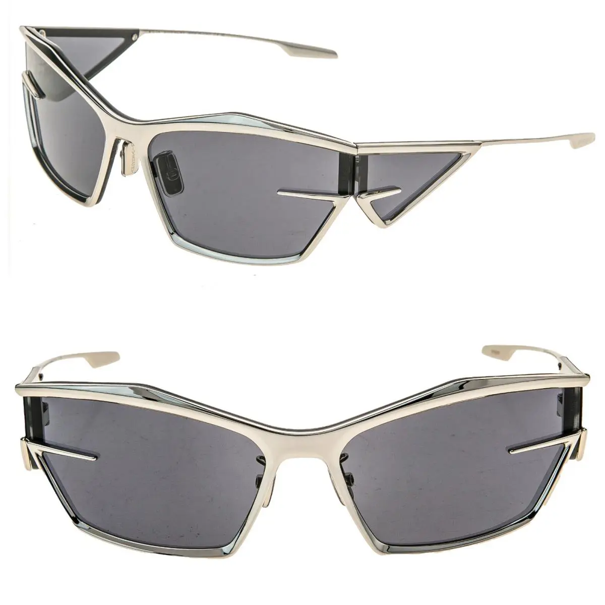 Givenchy Giv Cut 40066 Ruthenium Gray Metal Runway Unisex GV40066U Sunglasses