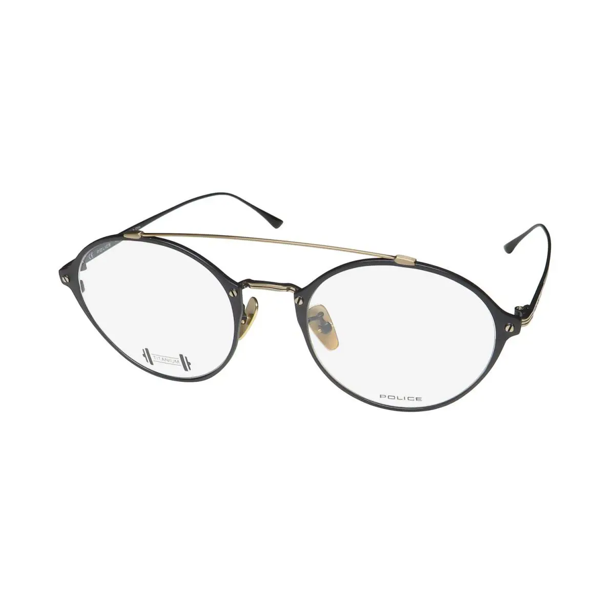 VPL991 Titanium Metal Latest Collection Eyeglass Frame/eyewear Black / Gold by Police