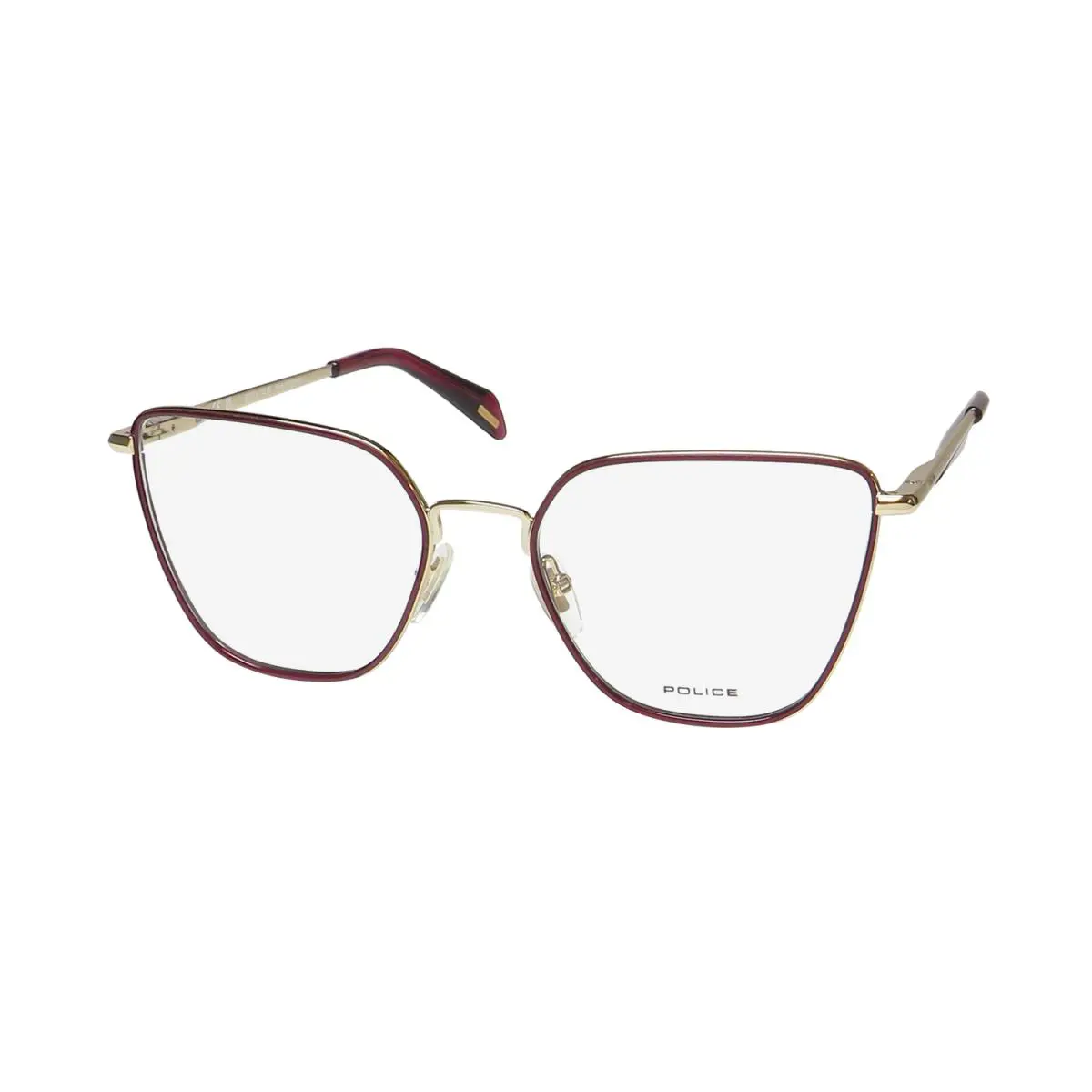 Police VPLL30V Eyeglass Frame/glasses Uniquely Shaped Lenses Vision Care Eyewear