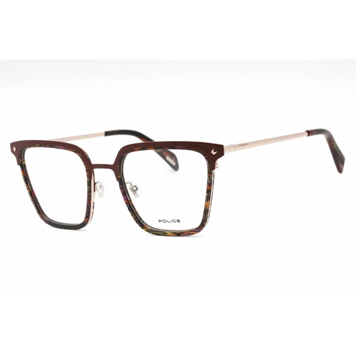 VPLG25 0K99 Eyeglasses Striped Brown Frame 51mm by Police