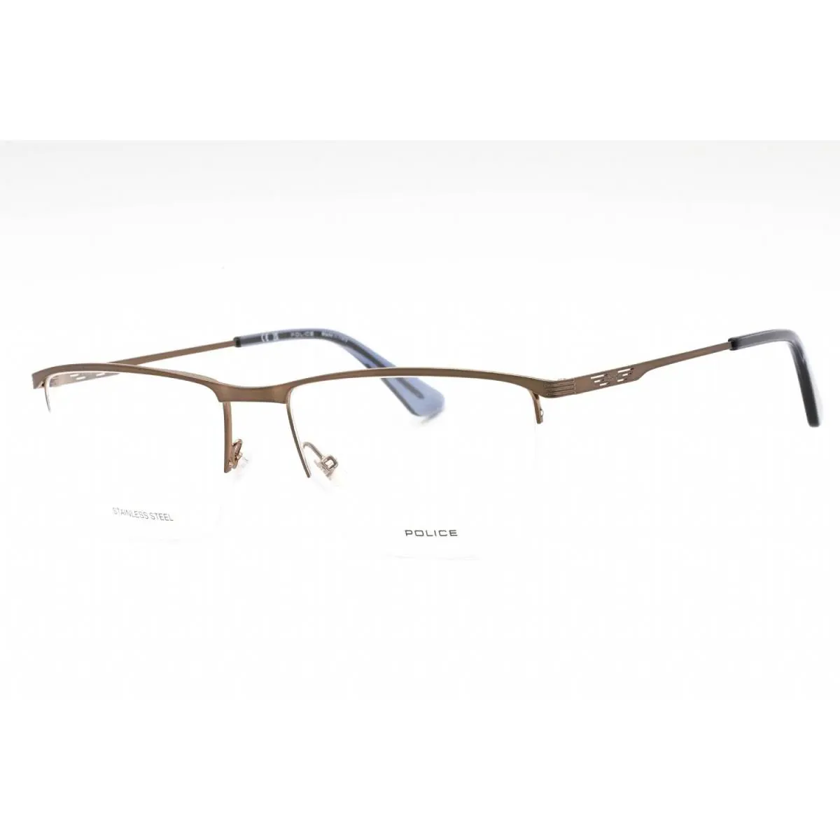 Police VPLG75M 0F68 Eyeglasses Brown Frame 57mm