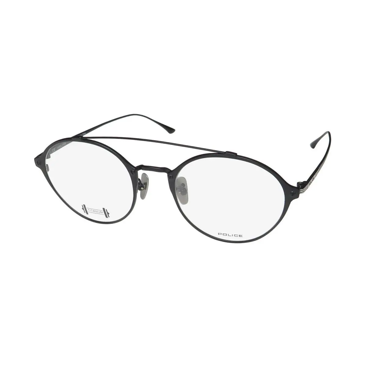 Police VPL991 Glasses Black Full-rim Titanium 52-21-145 Oval Mens 0531