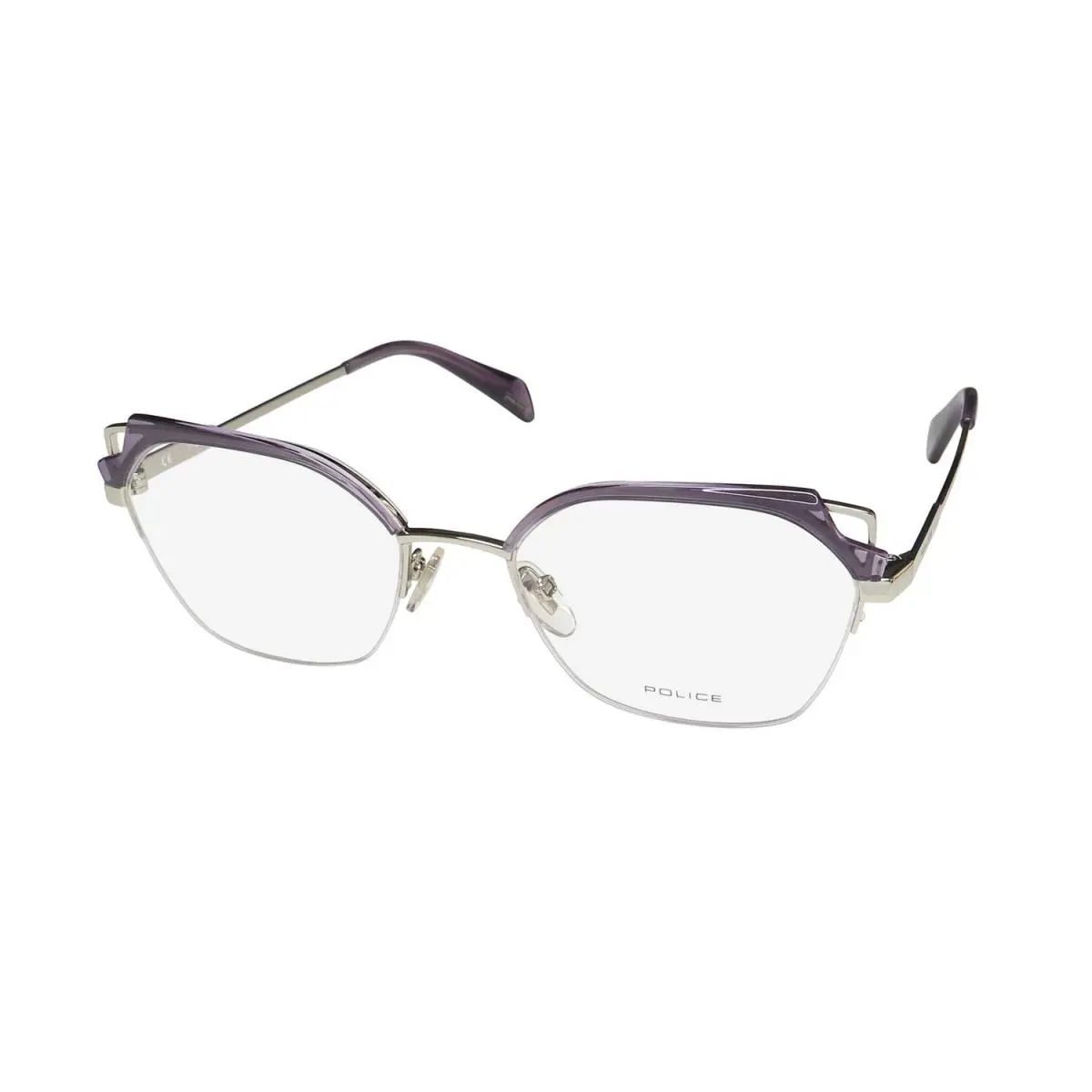 Police VPLA04 Zephirus 2 Glasses 52-18-140 Cat Eye Purple Womens Metal