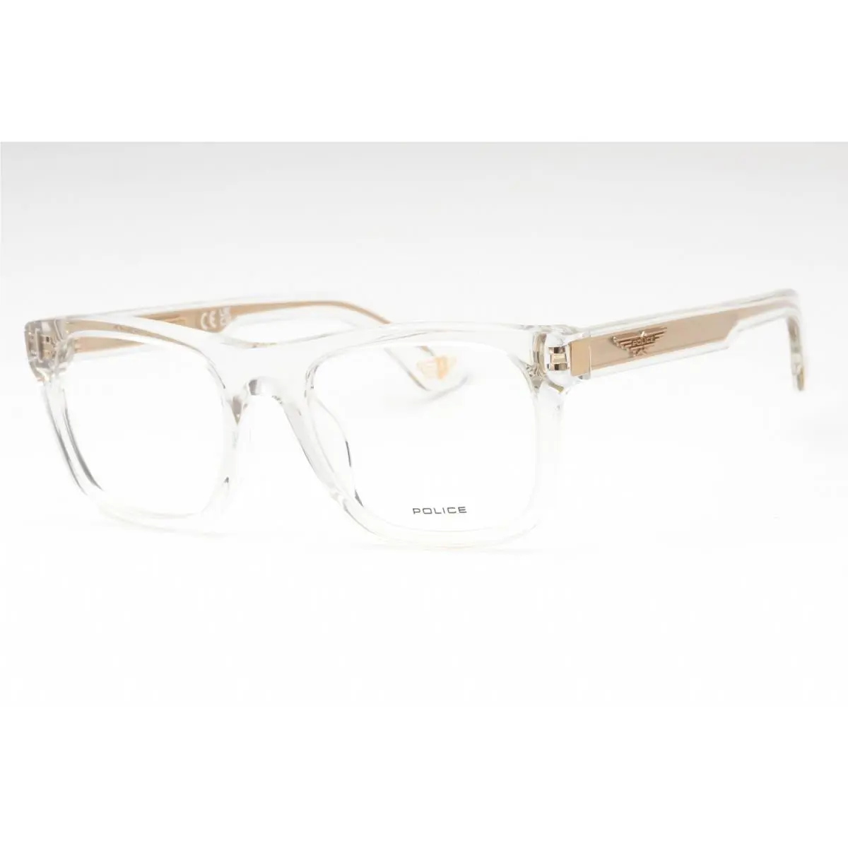 Police VPLE37N 0880 Eyeglasses Transparent Frame 52 mm