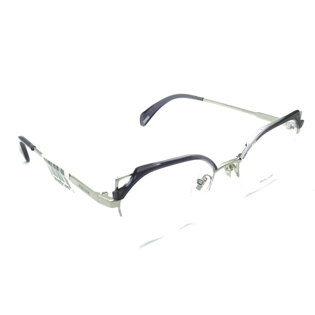 Police Zephirus 2 Vpl A04 0579 Women`s Purple Half Rim Eyeglasses 52-18 140 - Frame: Purple / Silver, Manufacturer: 0579