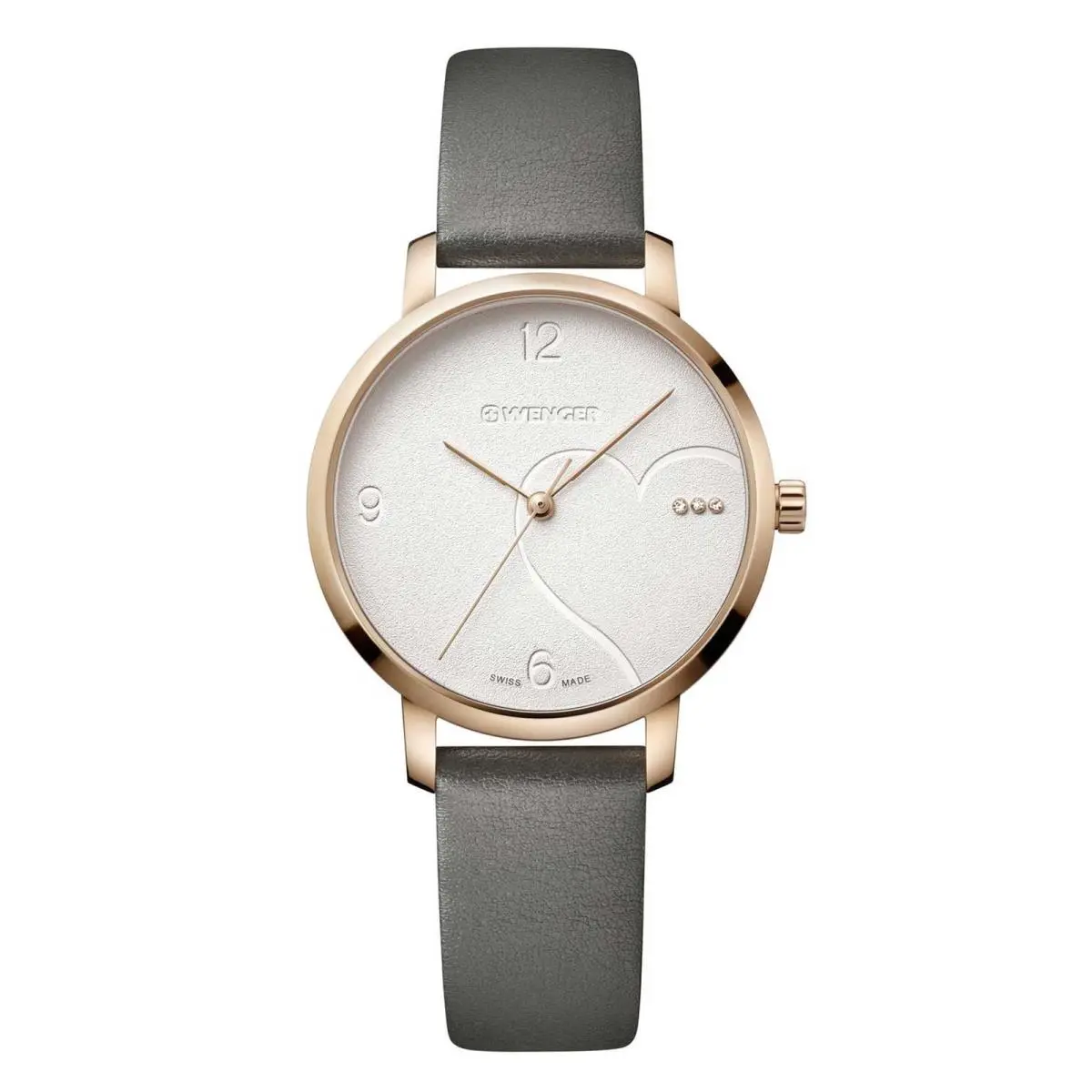 Wenger Women`s Watch Metropolitan Donnissima White Dial Grey Strap 01.1731.111 - Dial: White, Band: Grey