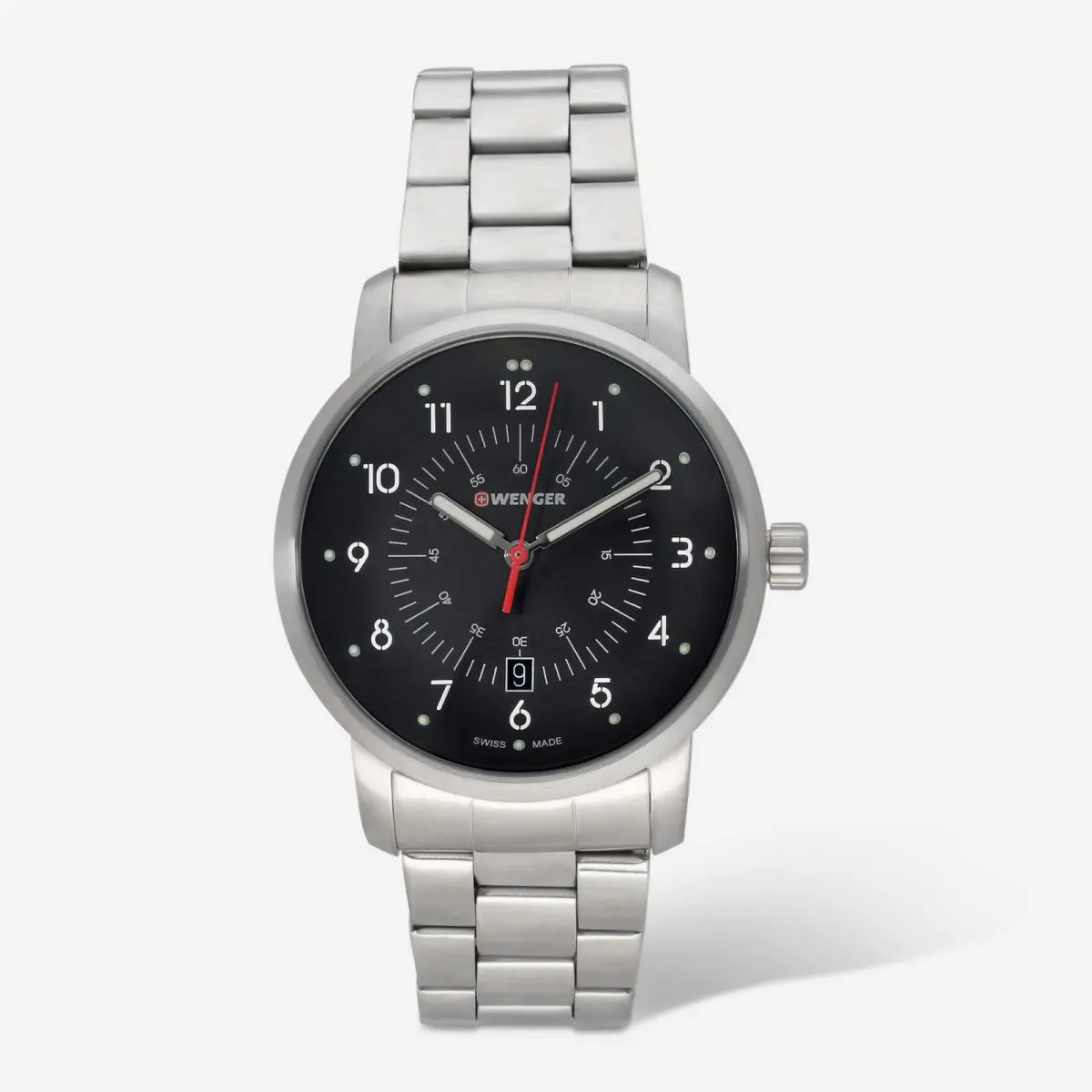 Wenger Swiss Army Men`s 01.1641.116 Avenue Black Dial Watch 42 mm