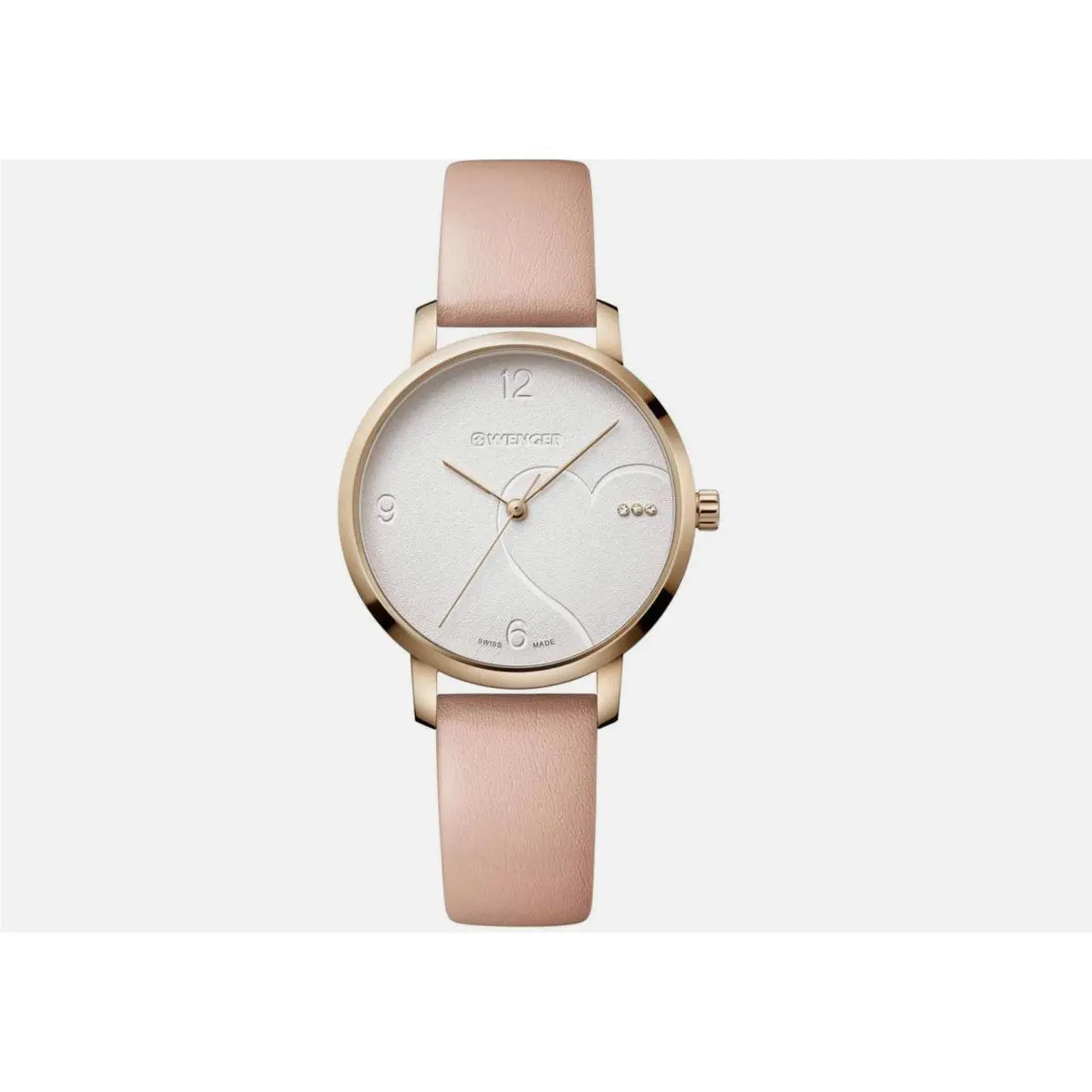 Wenger Women`s Watch Metropolitan Donnissima White Dial Pink Strap 01.1731.110 - Dial: White, Band: Pink