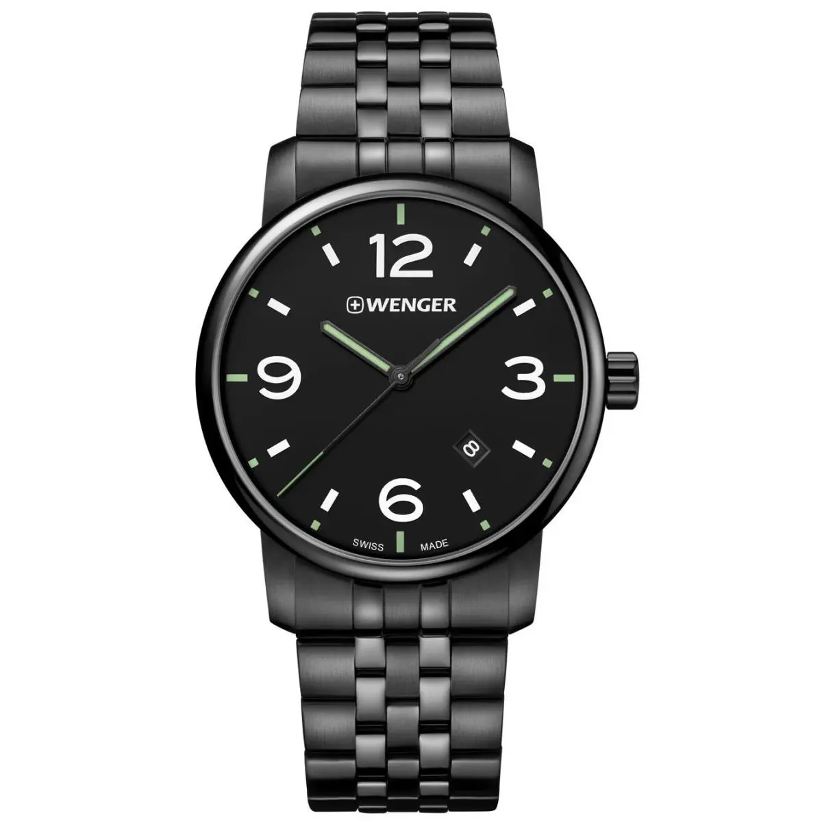 01.1741.119 Urban Classic Black Dial Black Stainless Steel Men`s Watch by Wenger