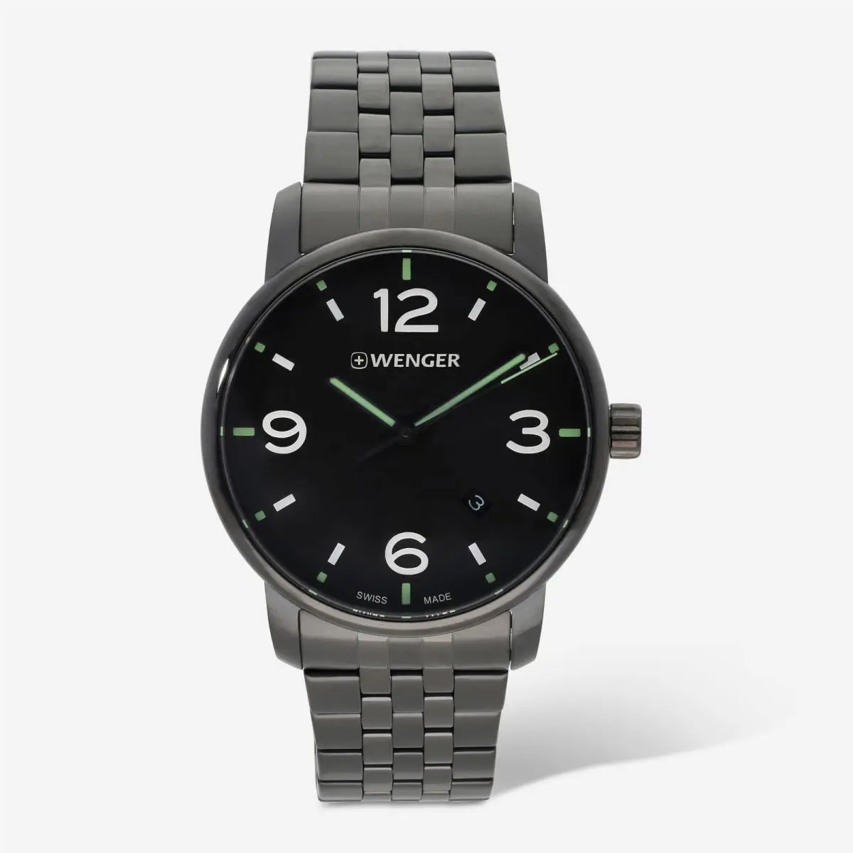 Wenger Swiss Army Men`s 01.1741.119 Urban Metropolitan Black Dial Watch 42mm