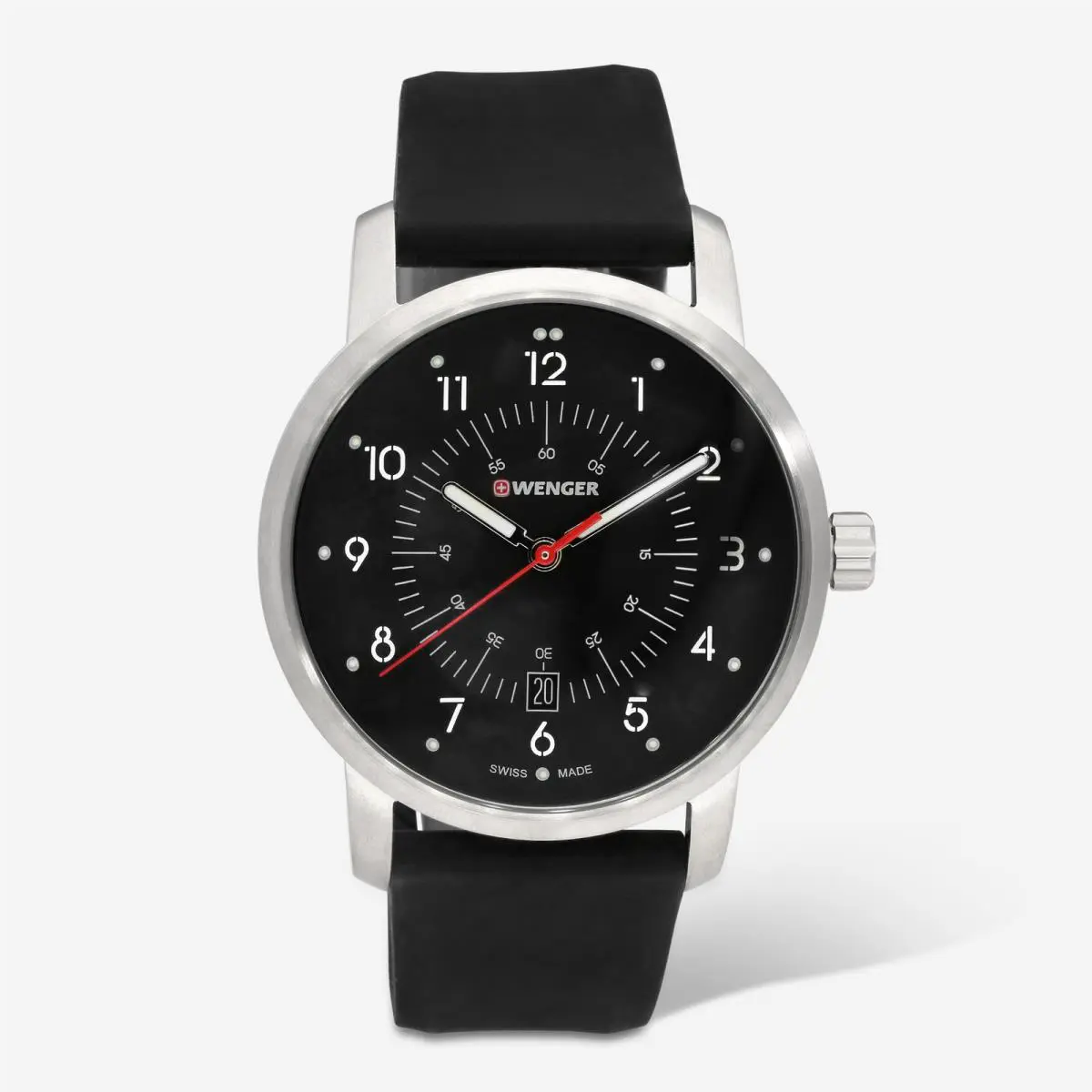 Wenger Swiss Army Men`s 01.1641.115 Avenue Black Dial Watch 42 mm