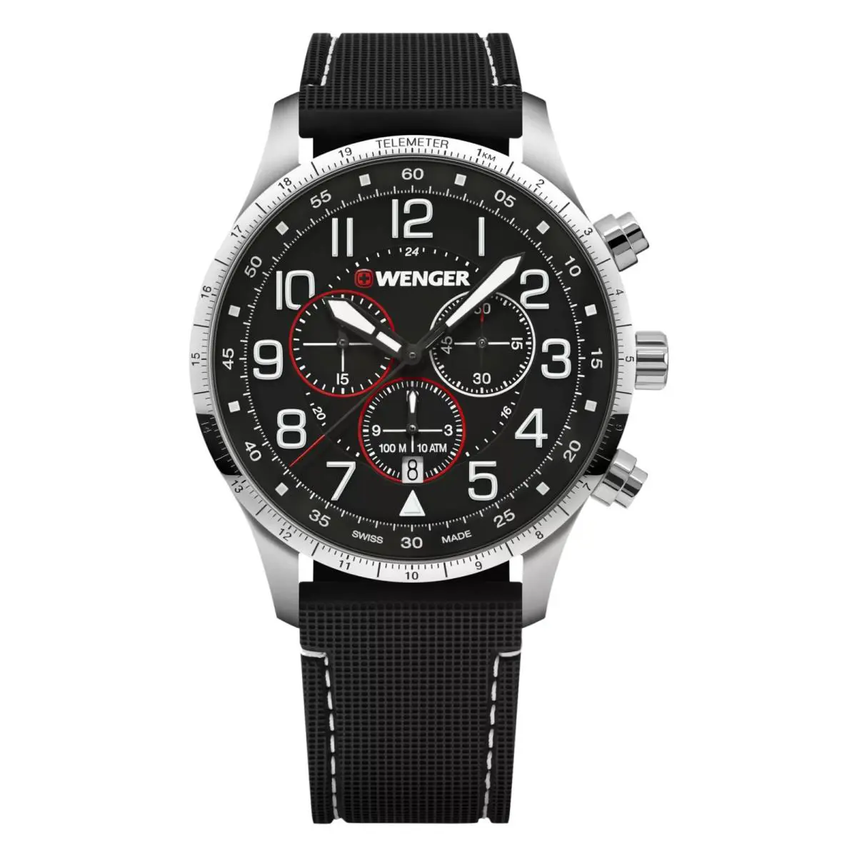 Swiss Army Men`s 01.1543.119 Attitude Chrono Black Dial 44 mm Watch by Wenger