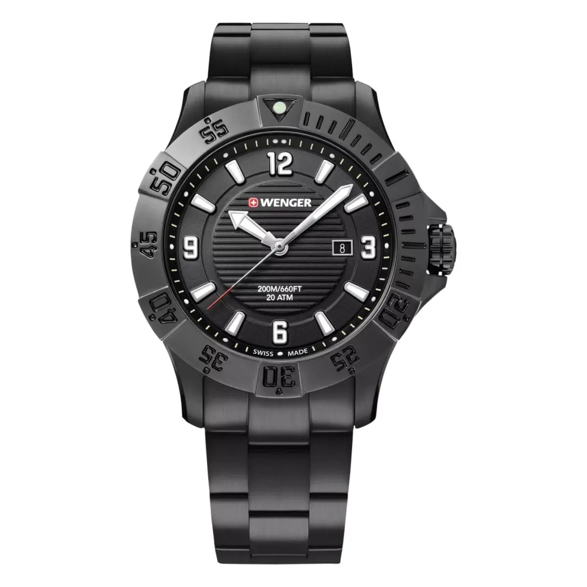 Swiss Army Men`s 01.0641.135 Seaforce Black Dial Watch 43 mm by Wenger