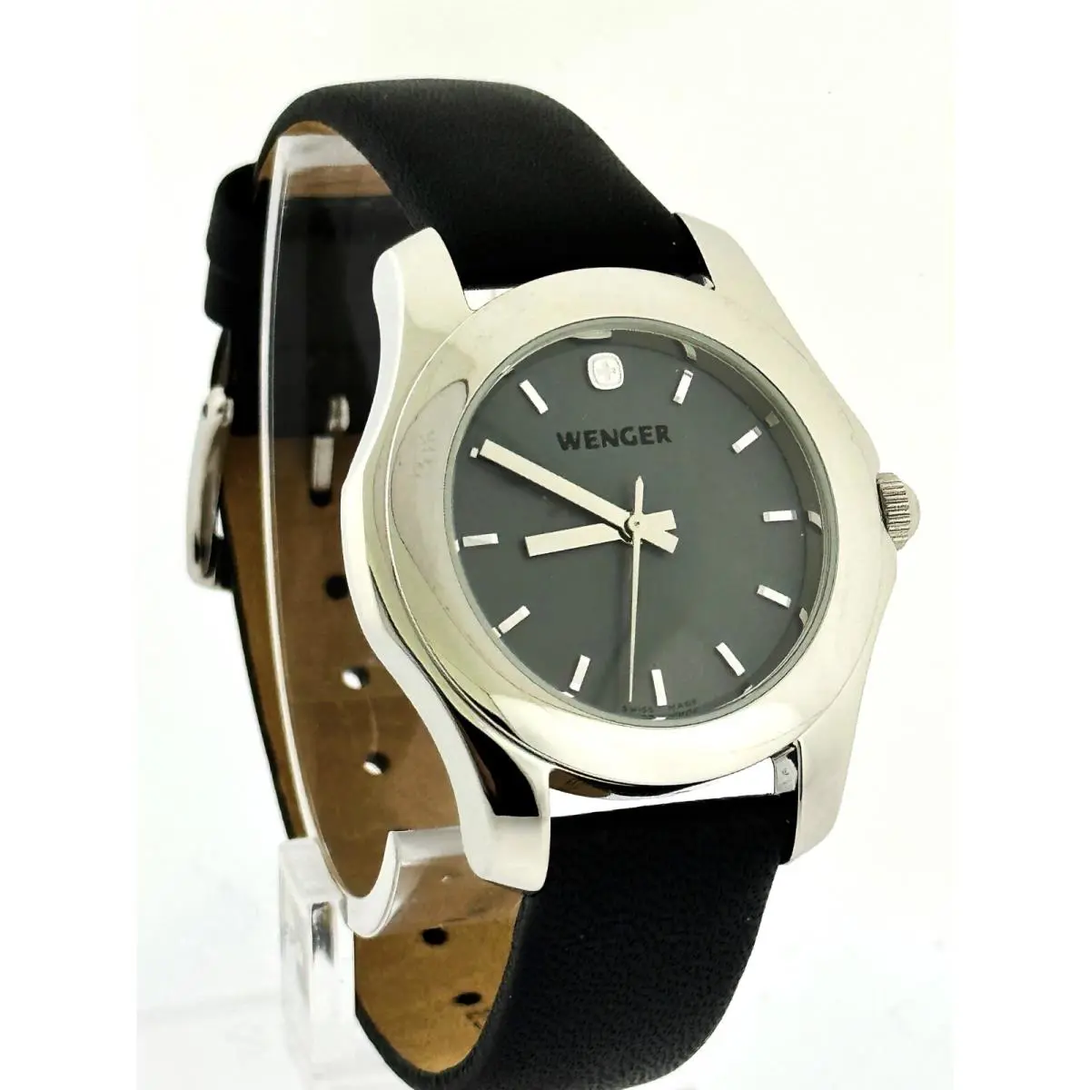 Wenger Swiss Women`s Avalanche Watch Grey Dial Black Strap 72393