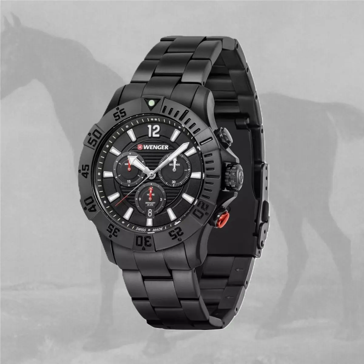 Swiss Army Seaforce Chronograph Quartz Stainless Steel 43 mm 01.0643.121 by Wenger