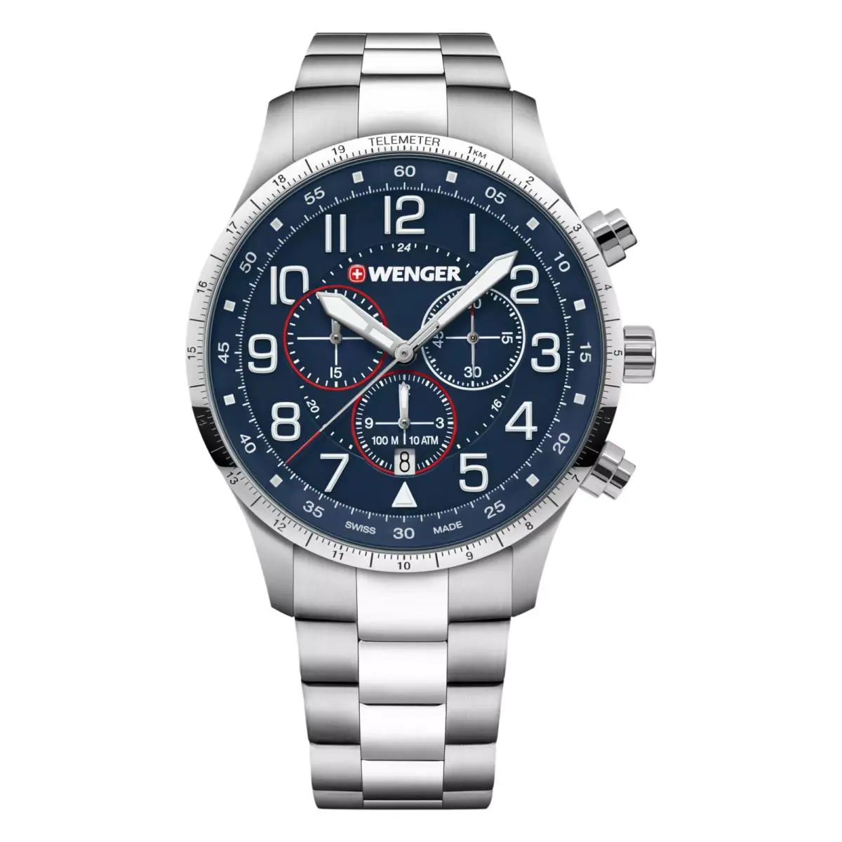 Swiss Army Men`s 01.1543.118 Attitude Chrono Blue Dial 44 mm Watch by Wenger