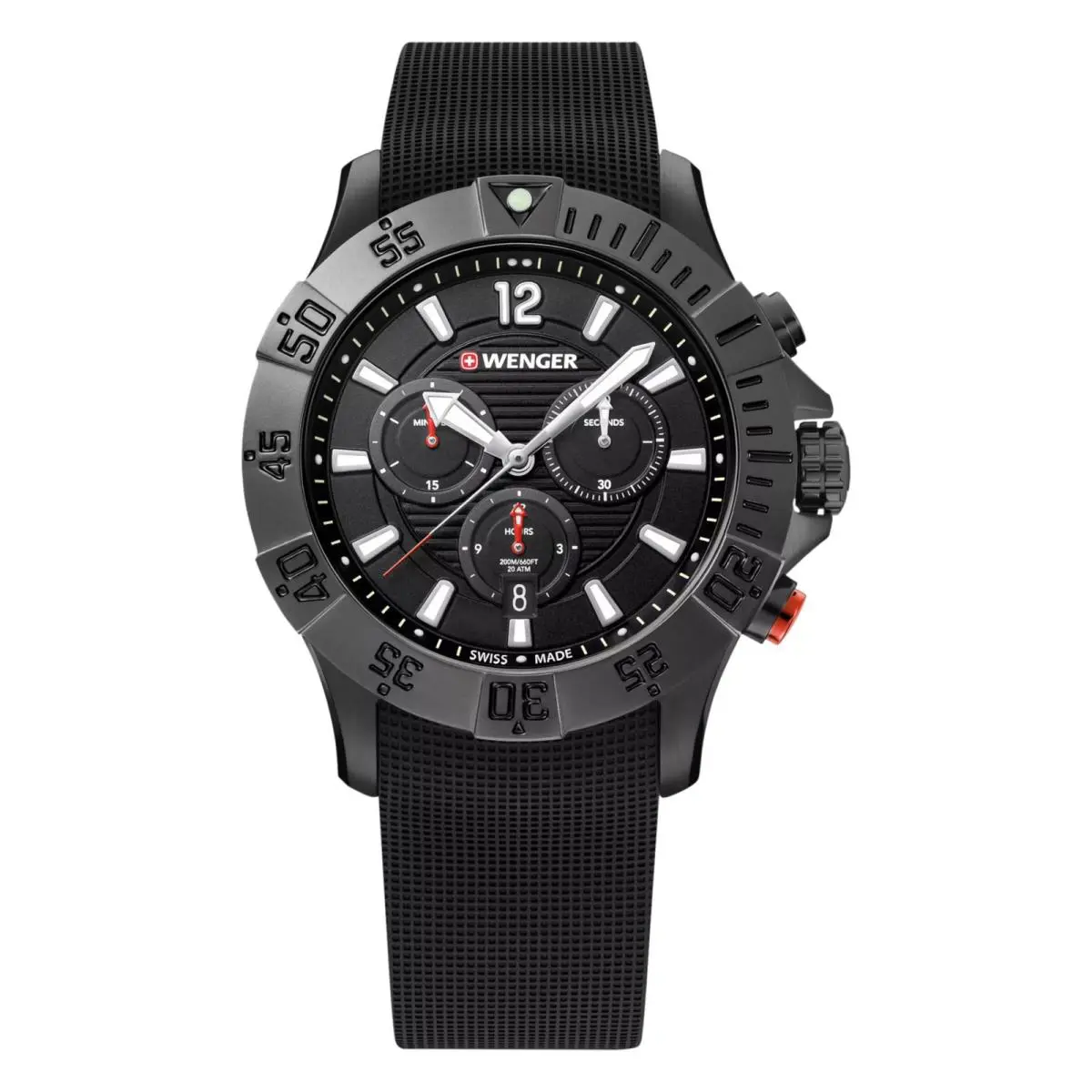 Swiss Army Men`s 01.0643.120 Seaforce Black Dial Watch 43 mm by Wenger