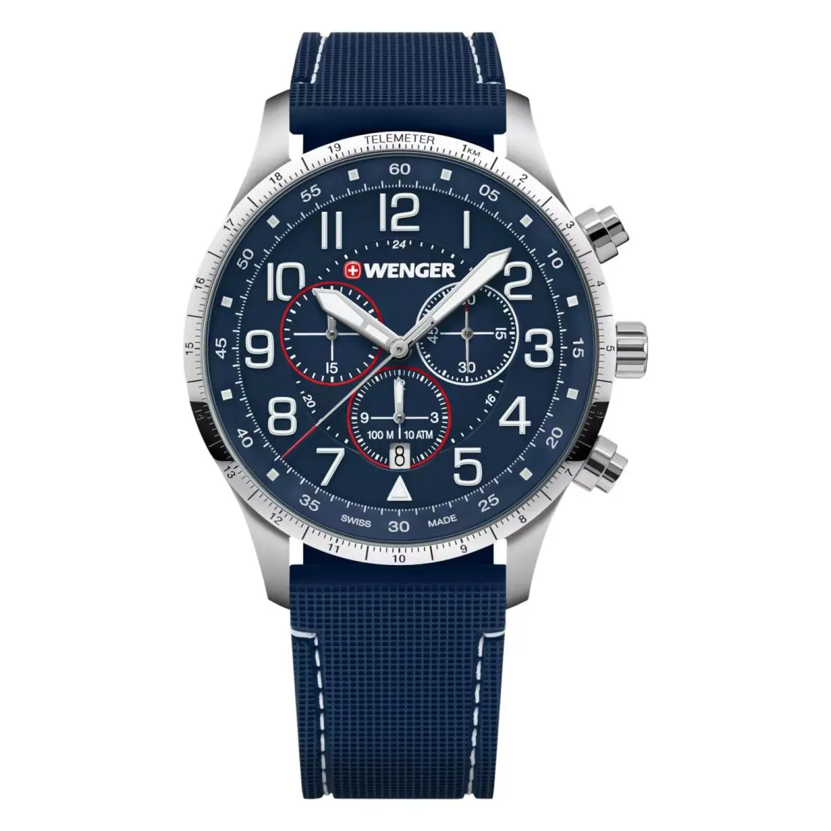 Swiss Army Men`s 01.1543.117 Attitude Chrono Blue Dial Watch 44 mm by Wenger