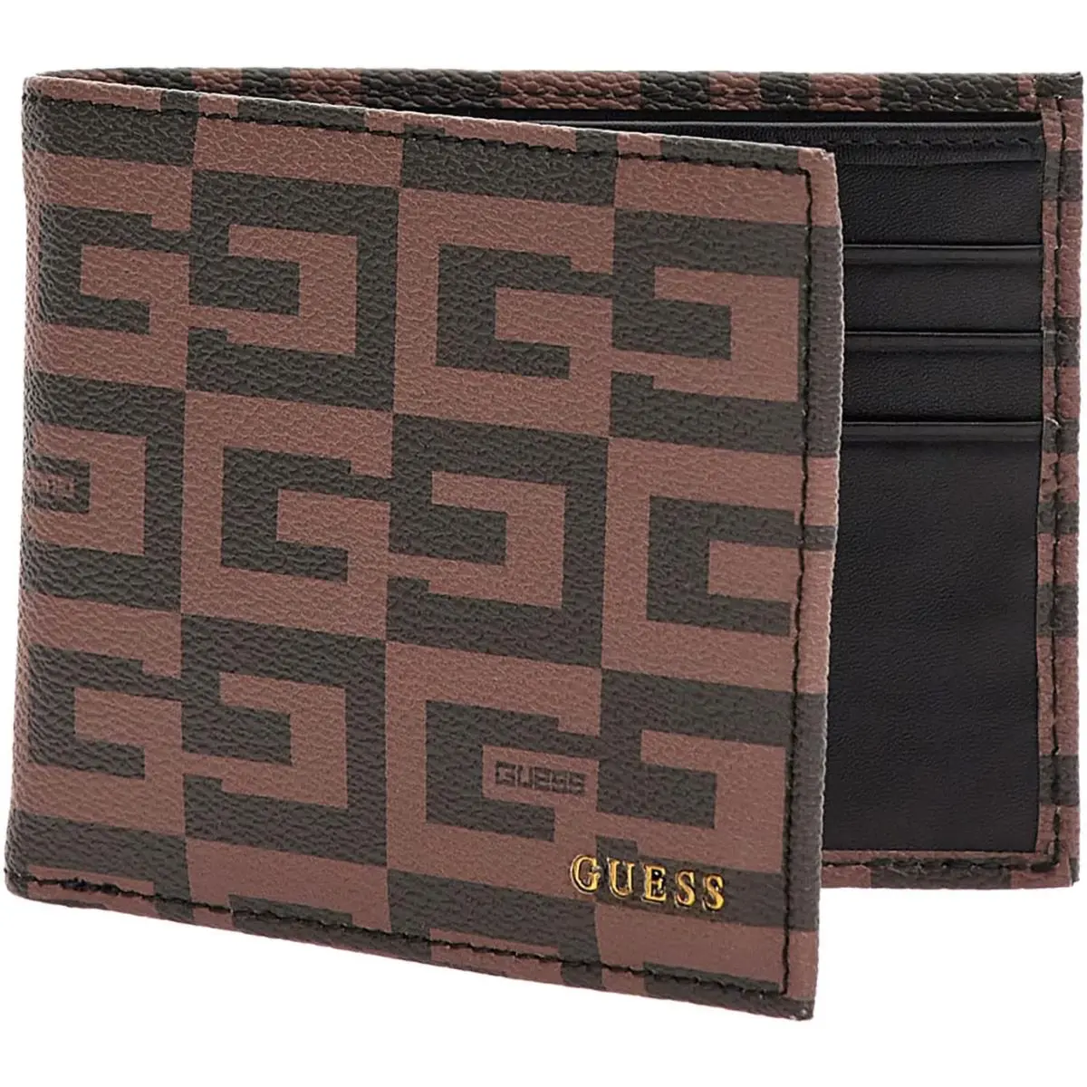 Guess Vezzola Mens Smart Wallet In Chocobrown