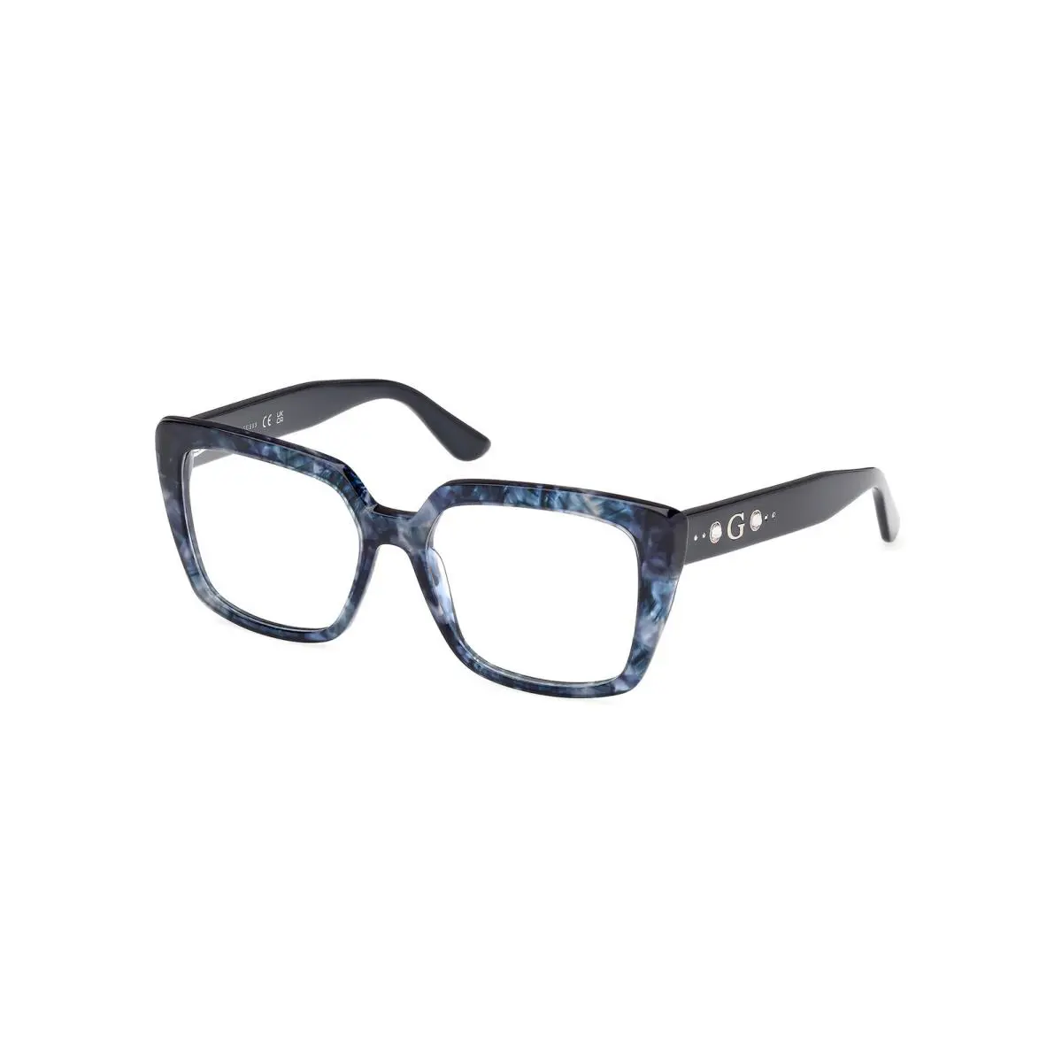 Guess GU 50174 GU50174 Blue Havana Blue Monocolor 092 Eyeglasses