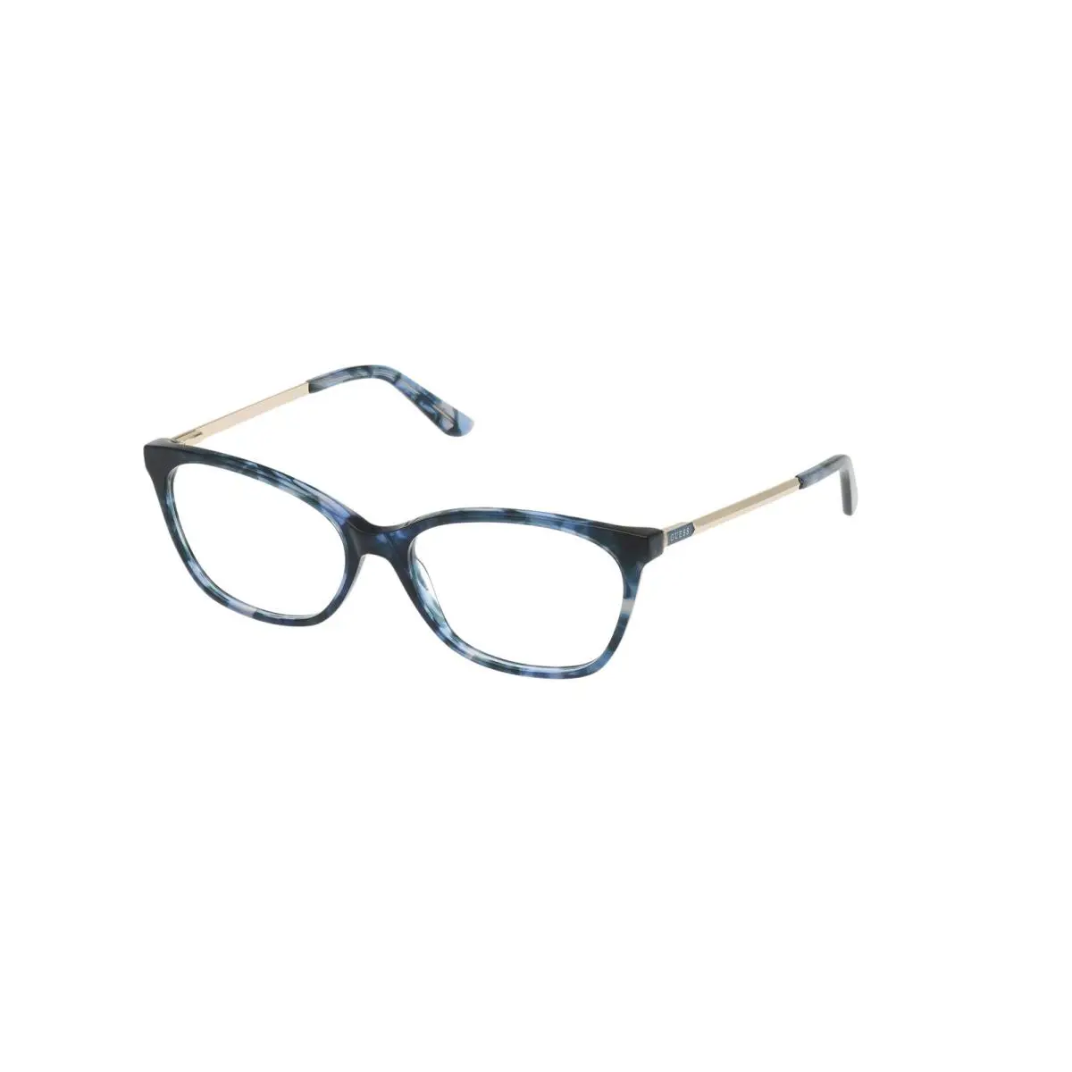 Guess GU 50163 GU50163 Shiny Blue Shiny Pale Gold 090 Eyeglasses