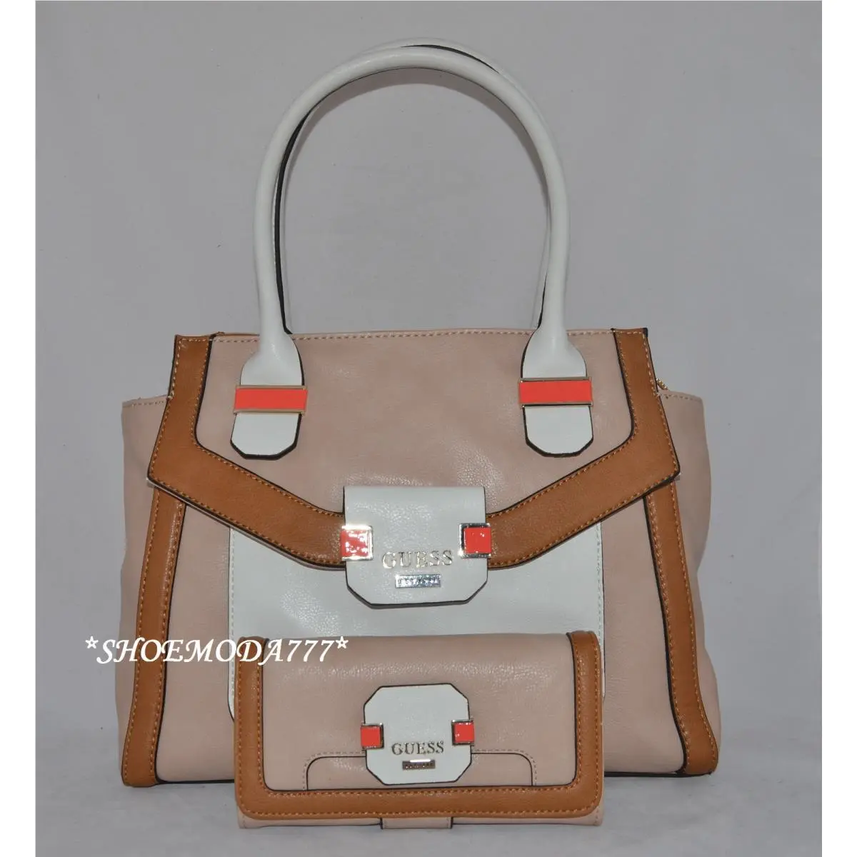 Keita Avery Shoulder Bag Purse Handbag Satchel Tote Wallet File Clutch Sand Multi (Beige) by Guess