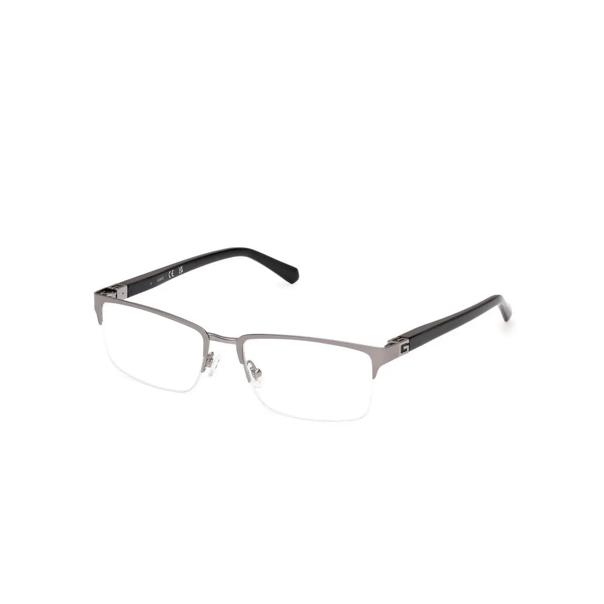 Guess GU 50191 GU50191 Matte Gunmetal Shiny Black 009 Eyeglasses - Frame: matte-gunmetal-shiny-black