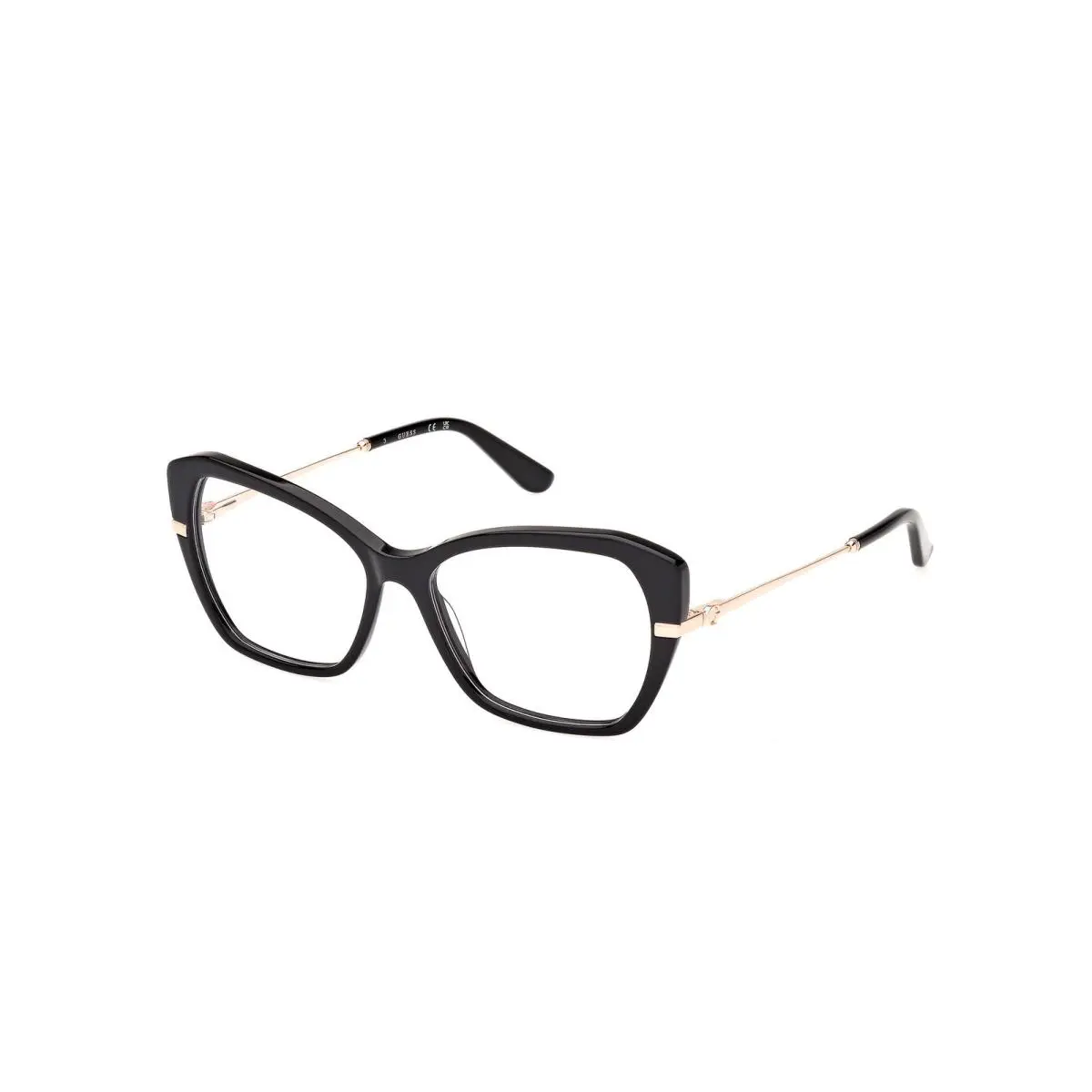 Guess GU 50183 GU50183 Shiny Black Shiny Rose Gold 001 Eyeglasses
